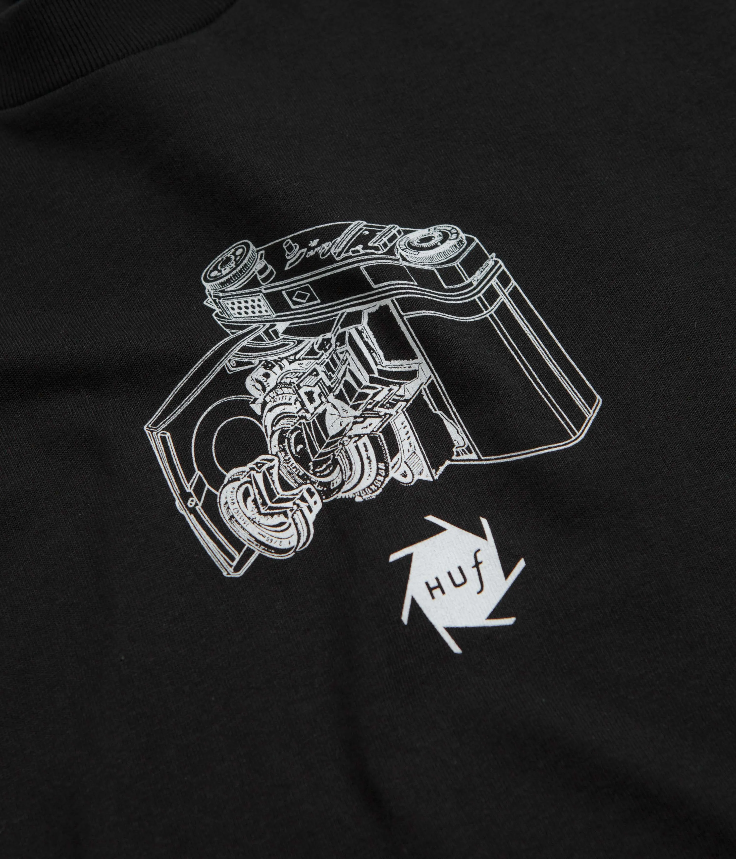 Cuffed hem Modern Style HUF x Kodak Inner Vision Long Sleeve T-Shirt - Black