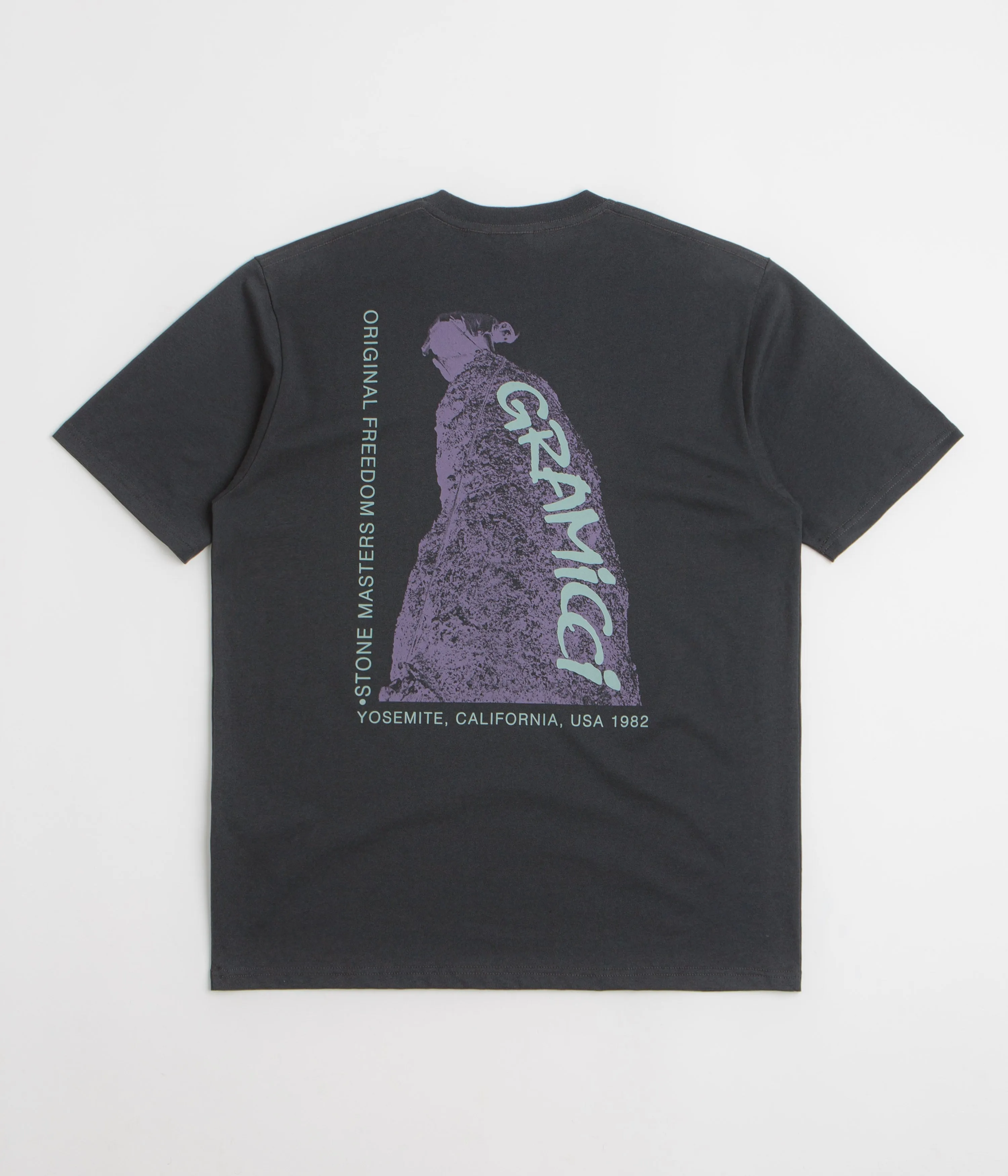 flare pants silhouette Gramicci Stonemasters Graphic T-Shirt - Vintage Black