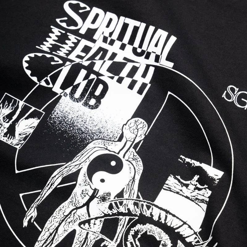 Students Golf Spiritual Health Club Tee - Black Sleeveless Cloudy day