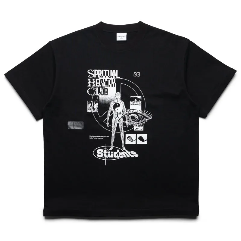 petite size Students Golf Spiritual Health Club Tee - Black