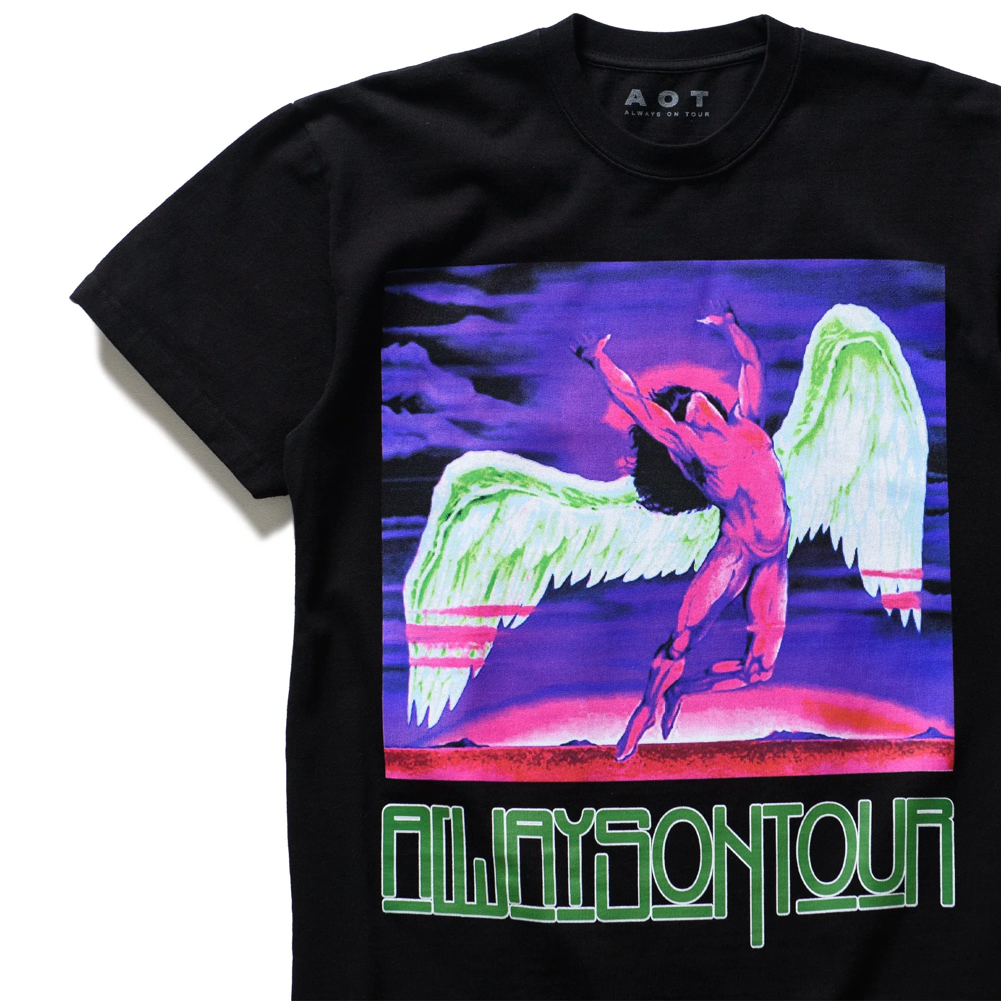 stretchy fabric Always On Tour Fallen Angel Tee - Black