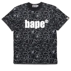 pants silhouette A Bathing Ape Neon Camo Bape Tee - Black