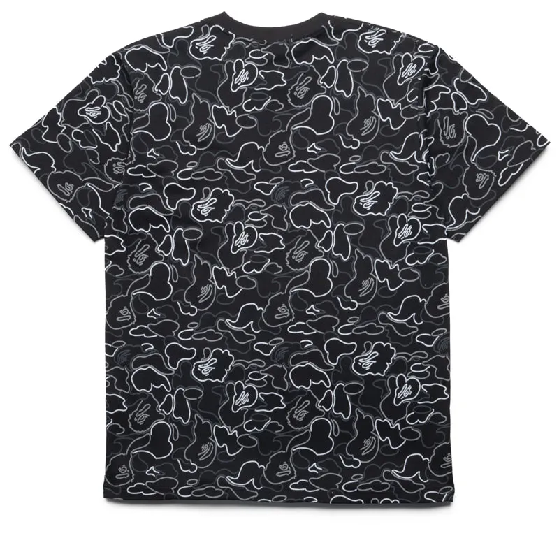 packable A Bathing Ape Neon Camo Bape Tee - Black