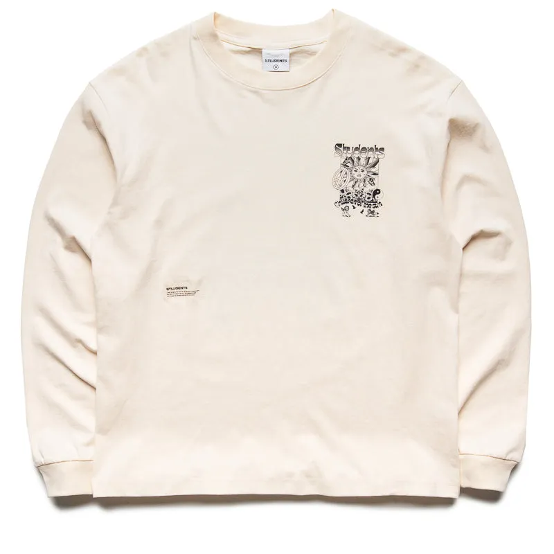 Button Closure Students Golf Under The Sun L/S Tee - Nude
