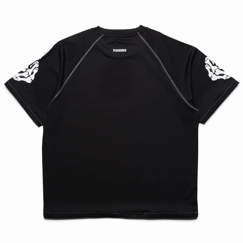Pleasures Pollution Boxy Raglan Tee - Black smocking