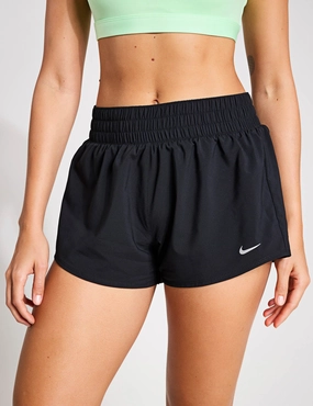 Hot Weather Breathable mesh One Dri-FIT 3" Brief-Lined Shorts - Black