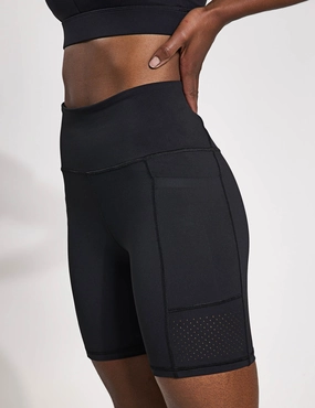 Lottie Bike Short - Black Anti Pill Surface Laser Cut Edges