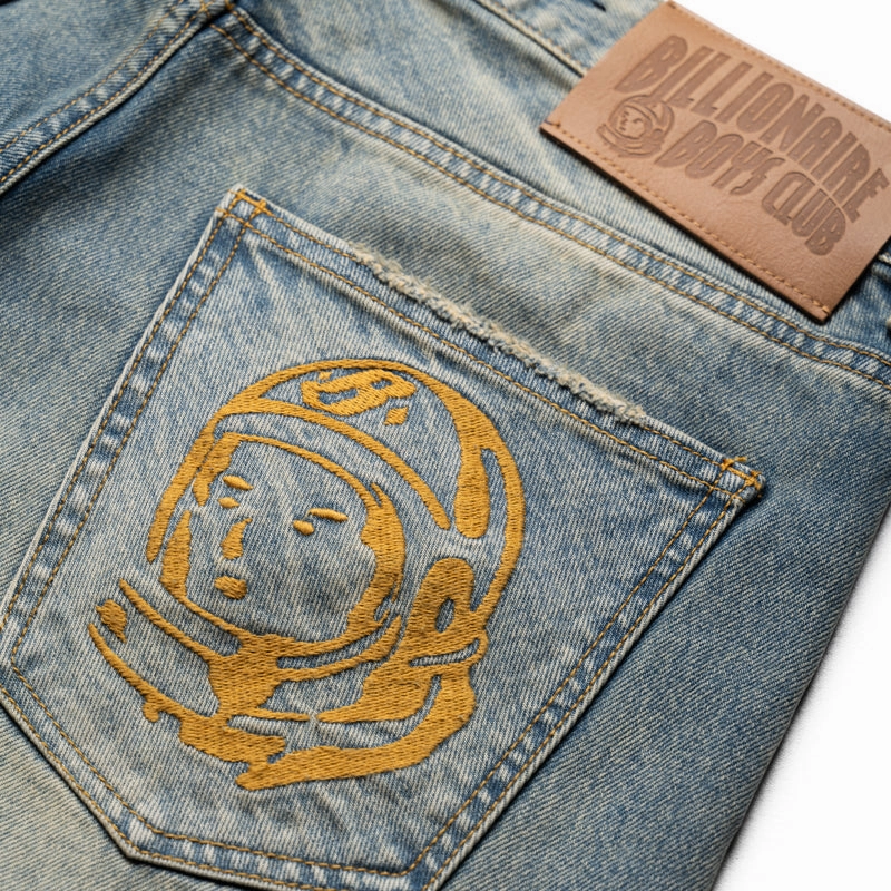 Billionaire Boys Club Quantum Jean Shorts - Telescope hip look rhinestone accents