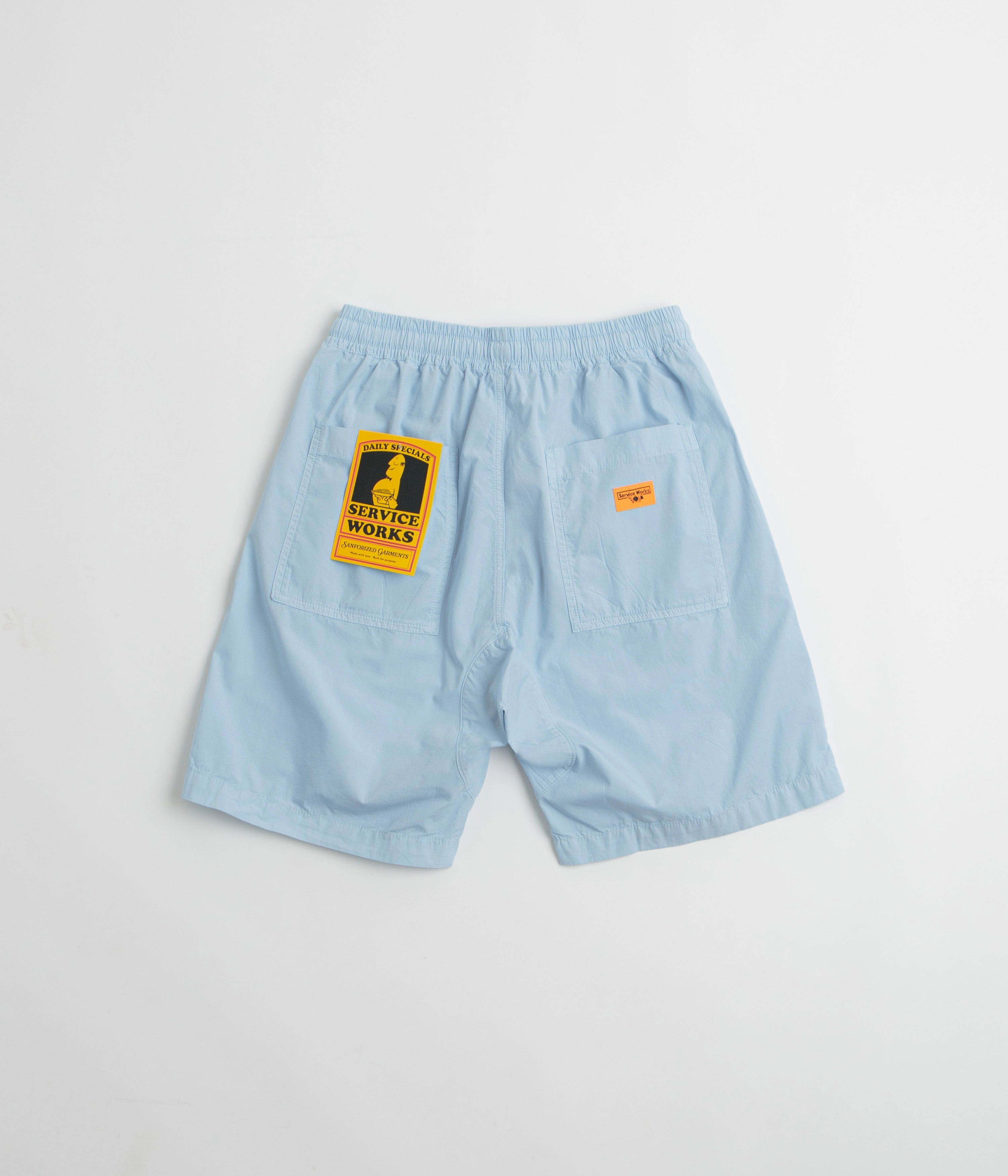 Service Works Poplin Chef Shorts - Powder Cool Basic Durable Weave