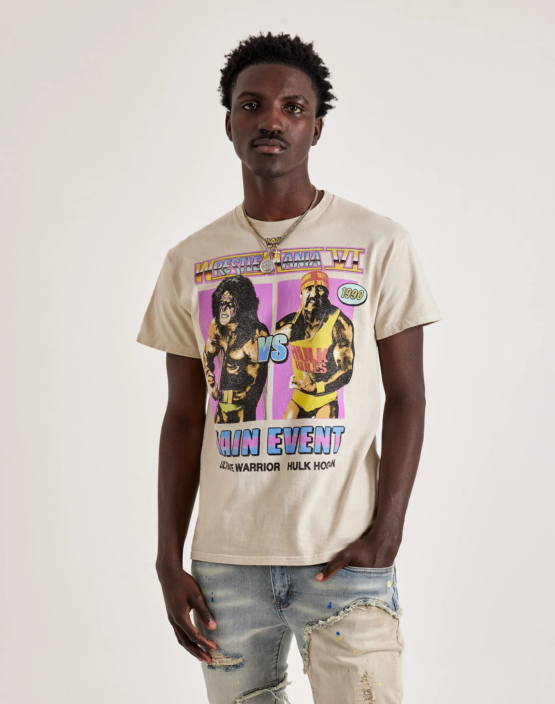 Goodie Two Sleeves Wrestlemania VI Tee Dry Touch GridTexture