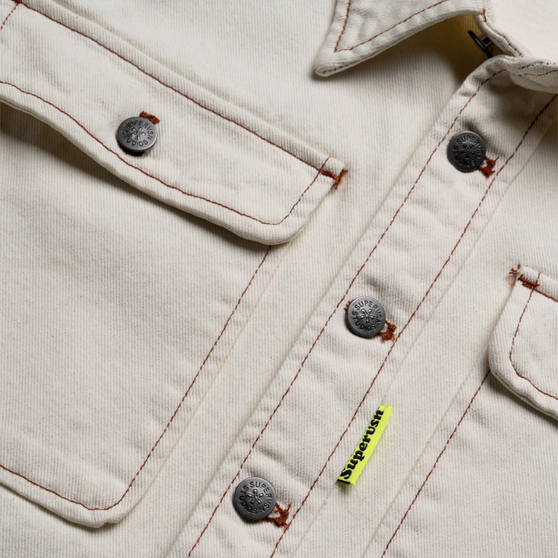 Supervsn Third Eye Denim Overshirt - Natural Comb Authorize