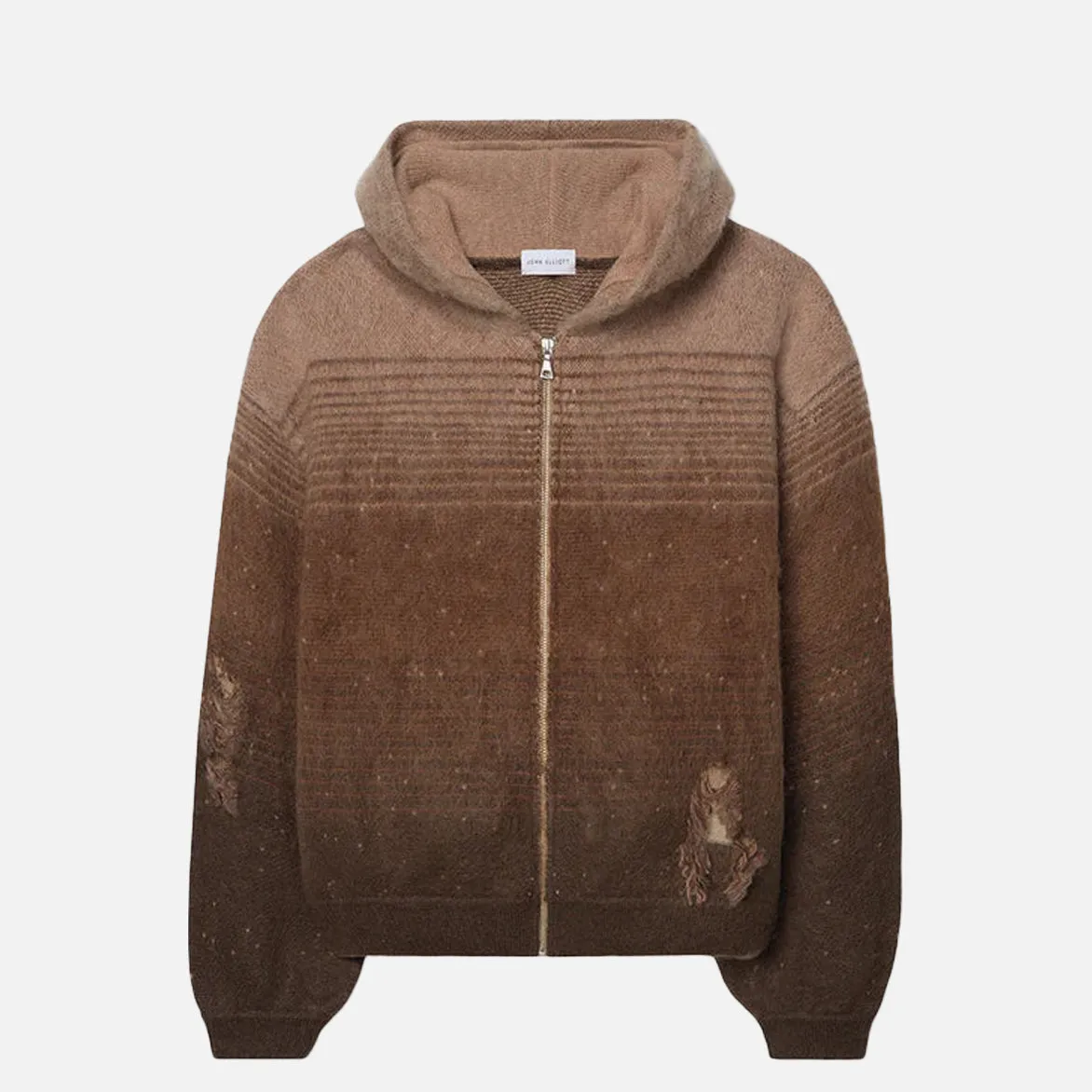 Student Cool GRADIENT MOHAIR FULL-ZIP - CHOCOLATE