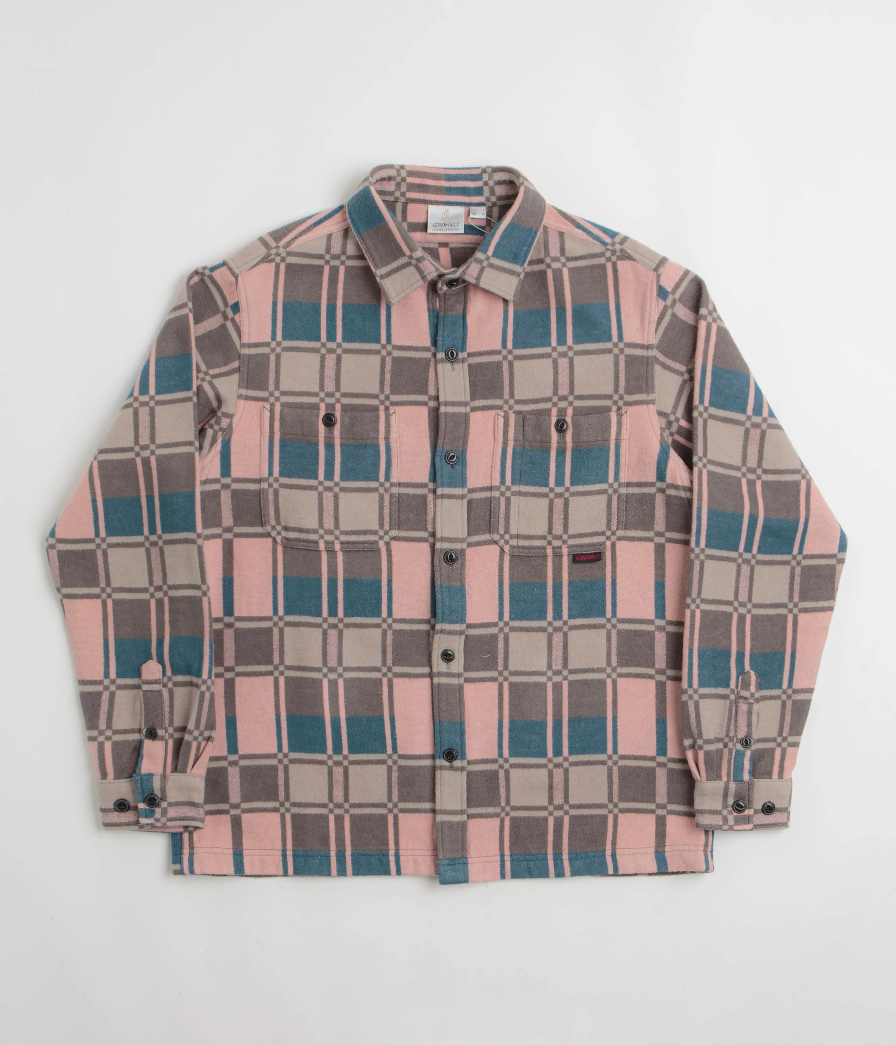 High Street Fashion Gramicci Anthony Flannel Shirt - Blush Check