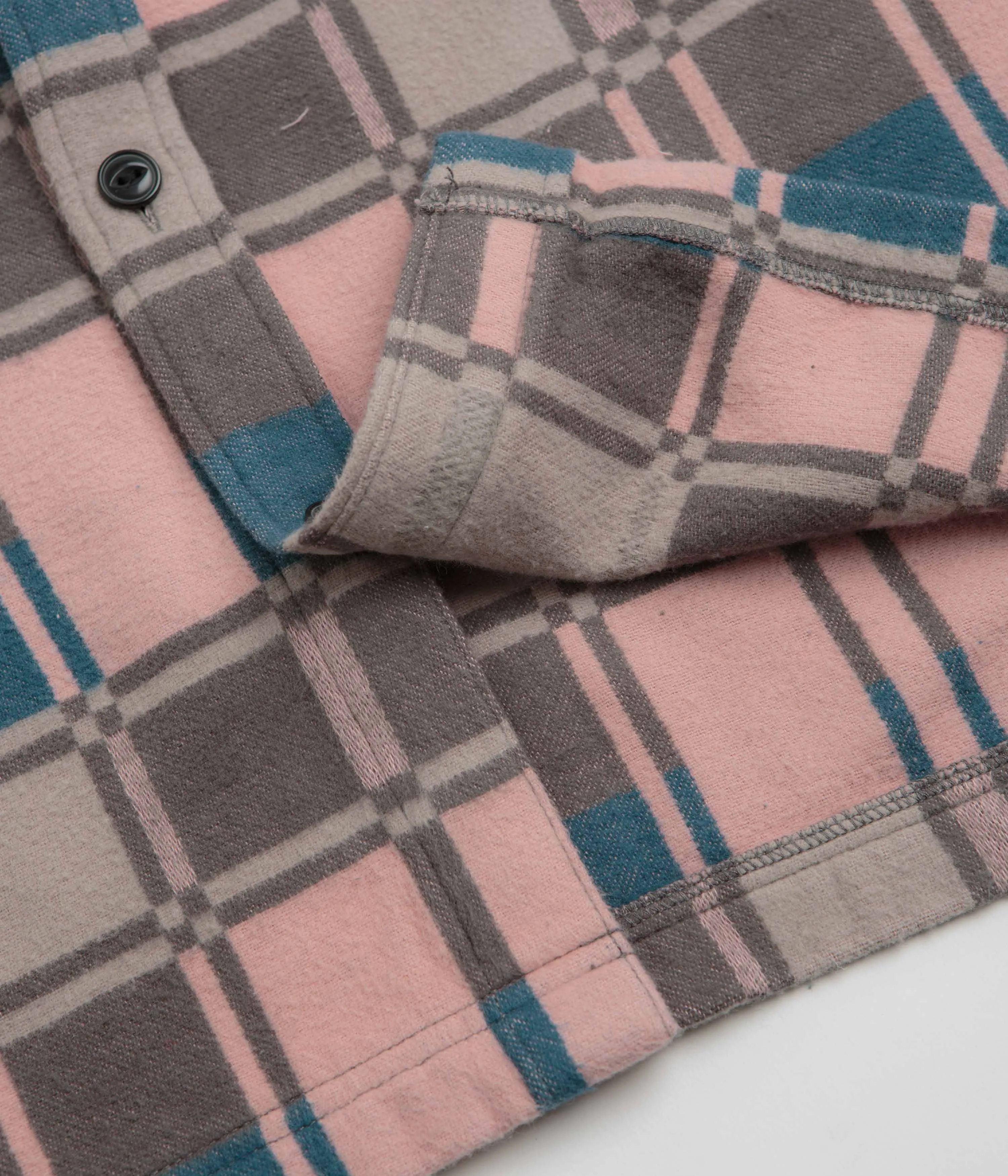 Gramicci Anthony Flannel Shirt - Blush Check Odor control Essential Wardrobe