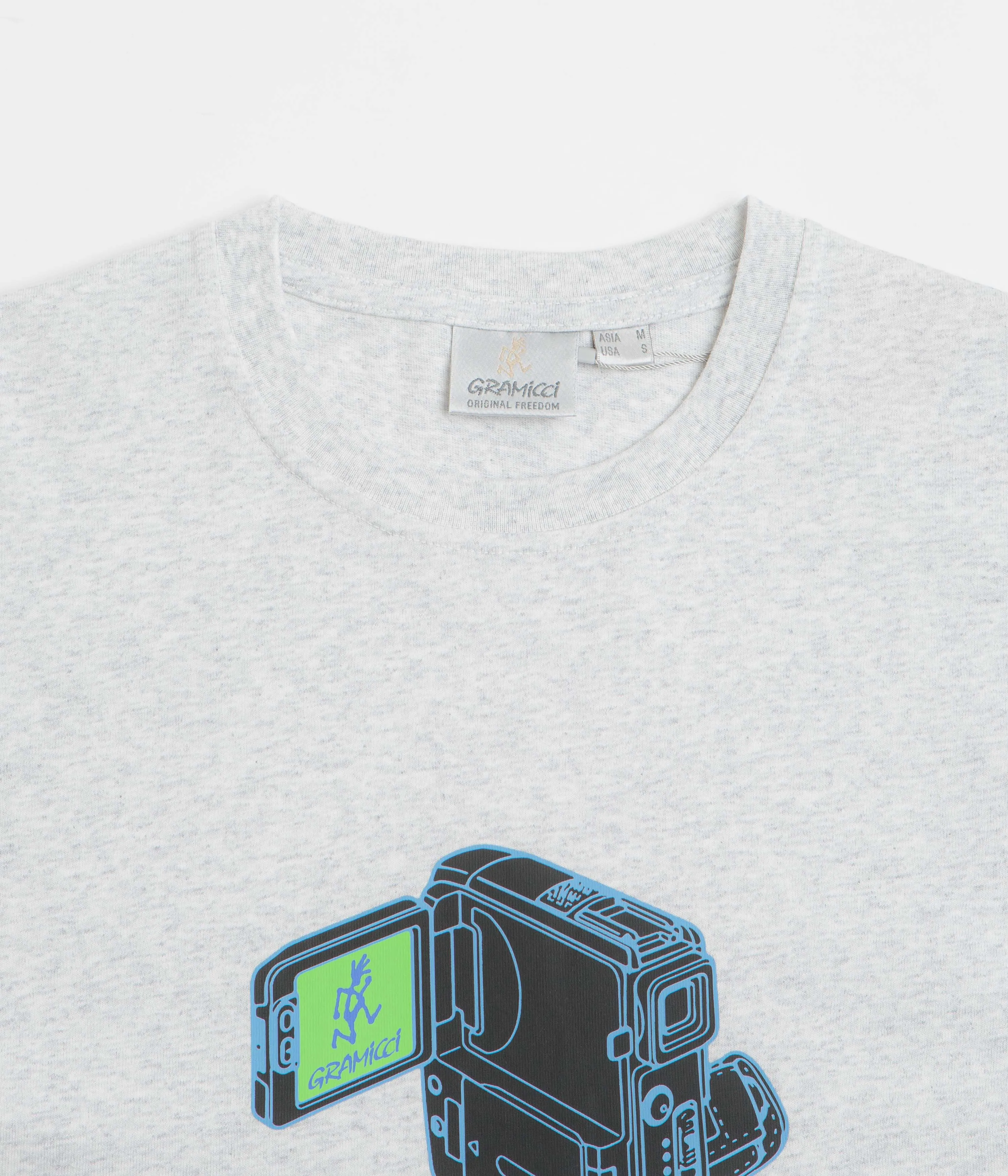pom-pom Gramicci Camcorder T-Shirt - Heather Ash