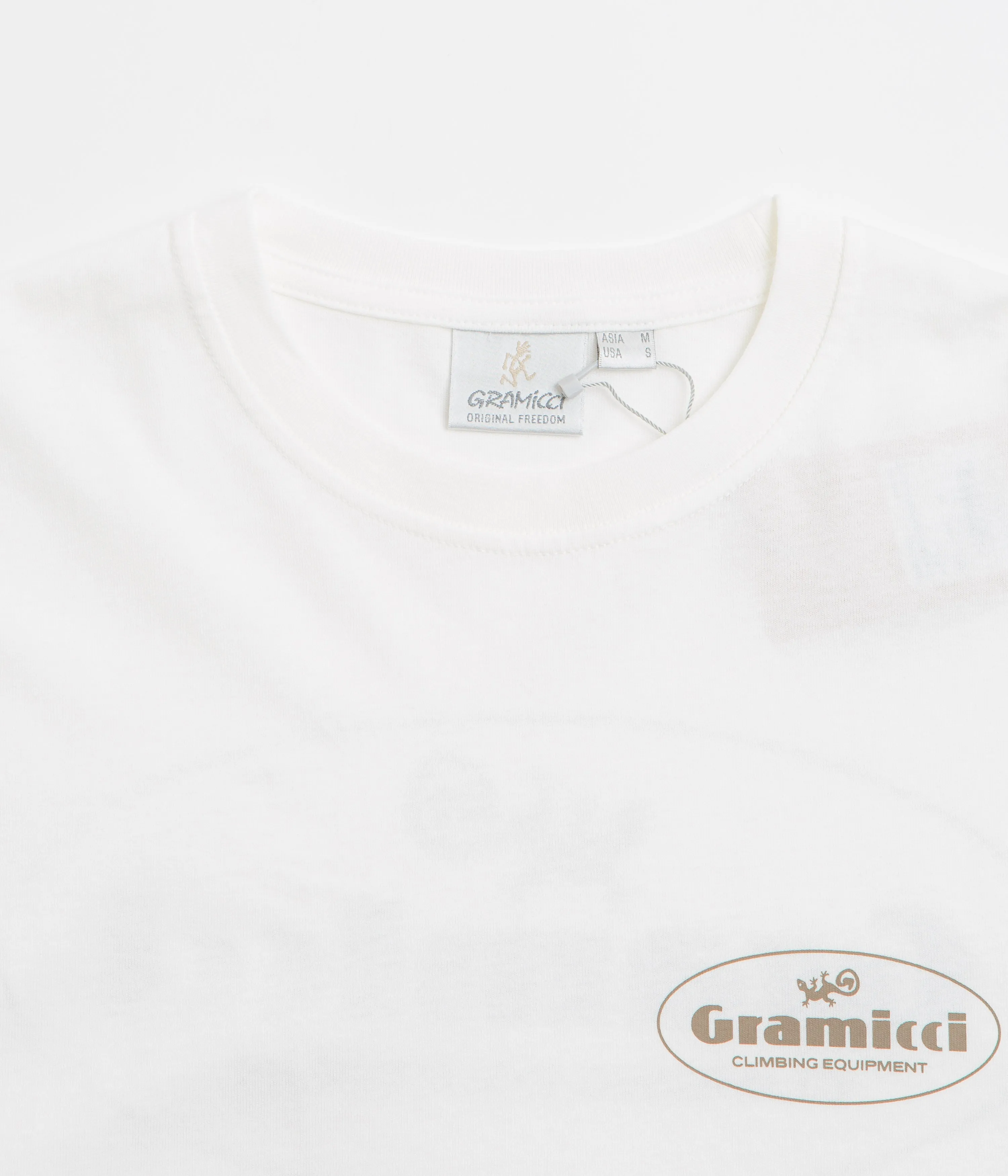 Gramicci Climbing Equipment Long Sleeve T-Shirt - White earthy colors Workshop