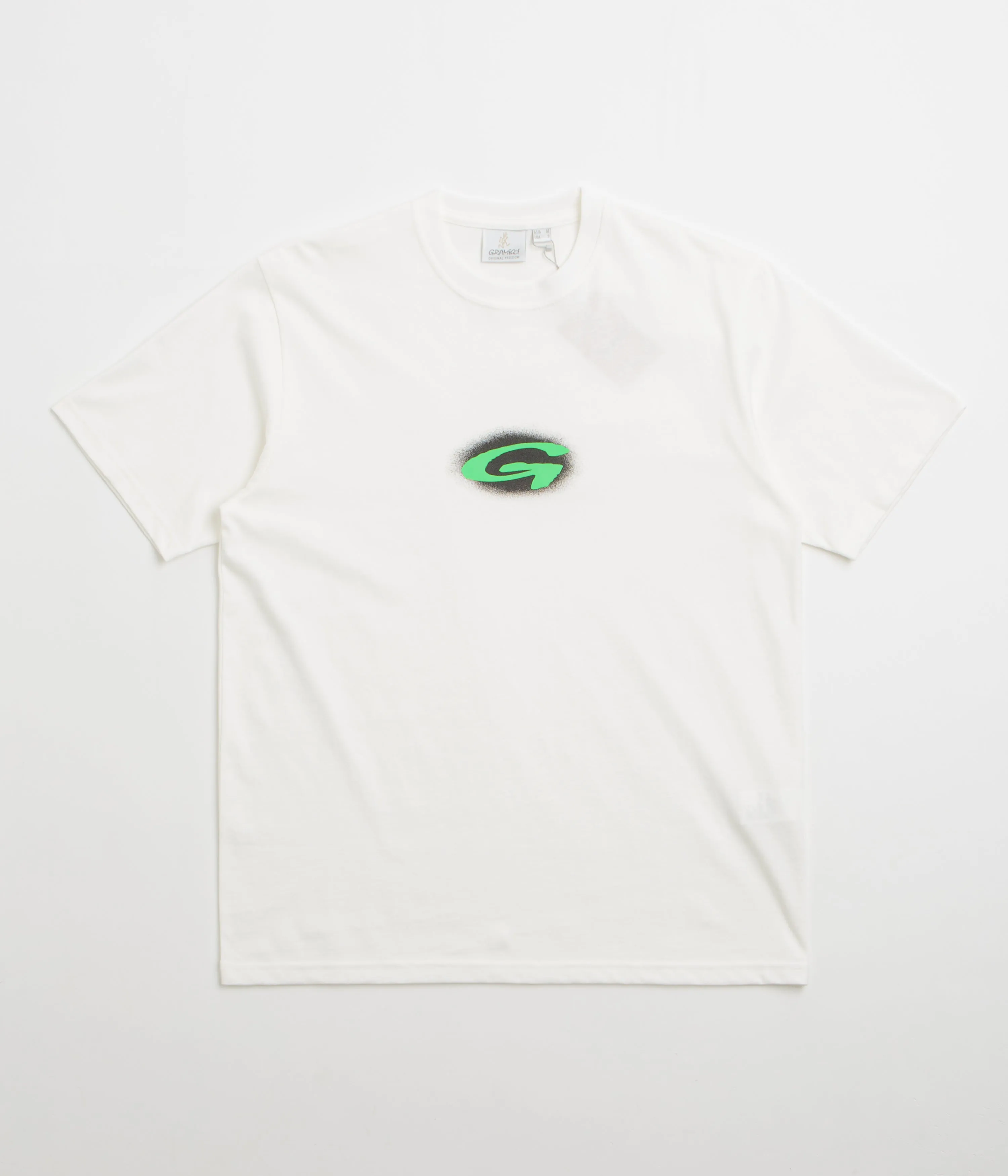 Snap Buttons Gramicci G-Blur T-Shirt - White / Green