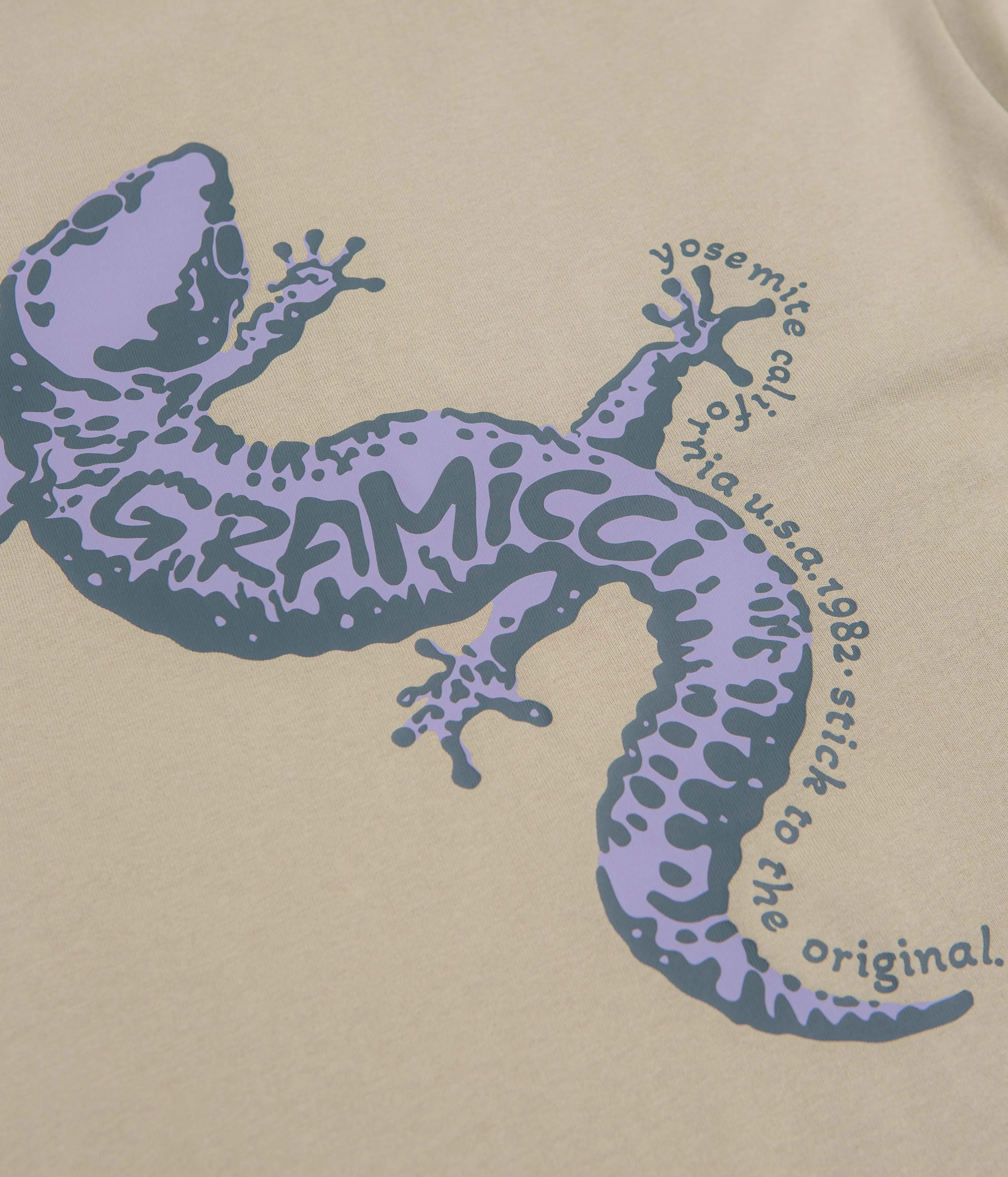 Gramicci Gecko T-Shirt - Beige palazzo pants silhouette henley shirt