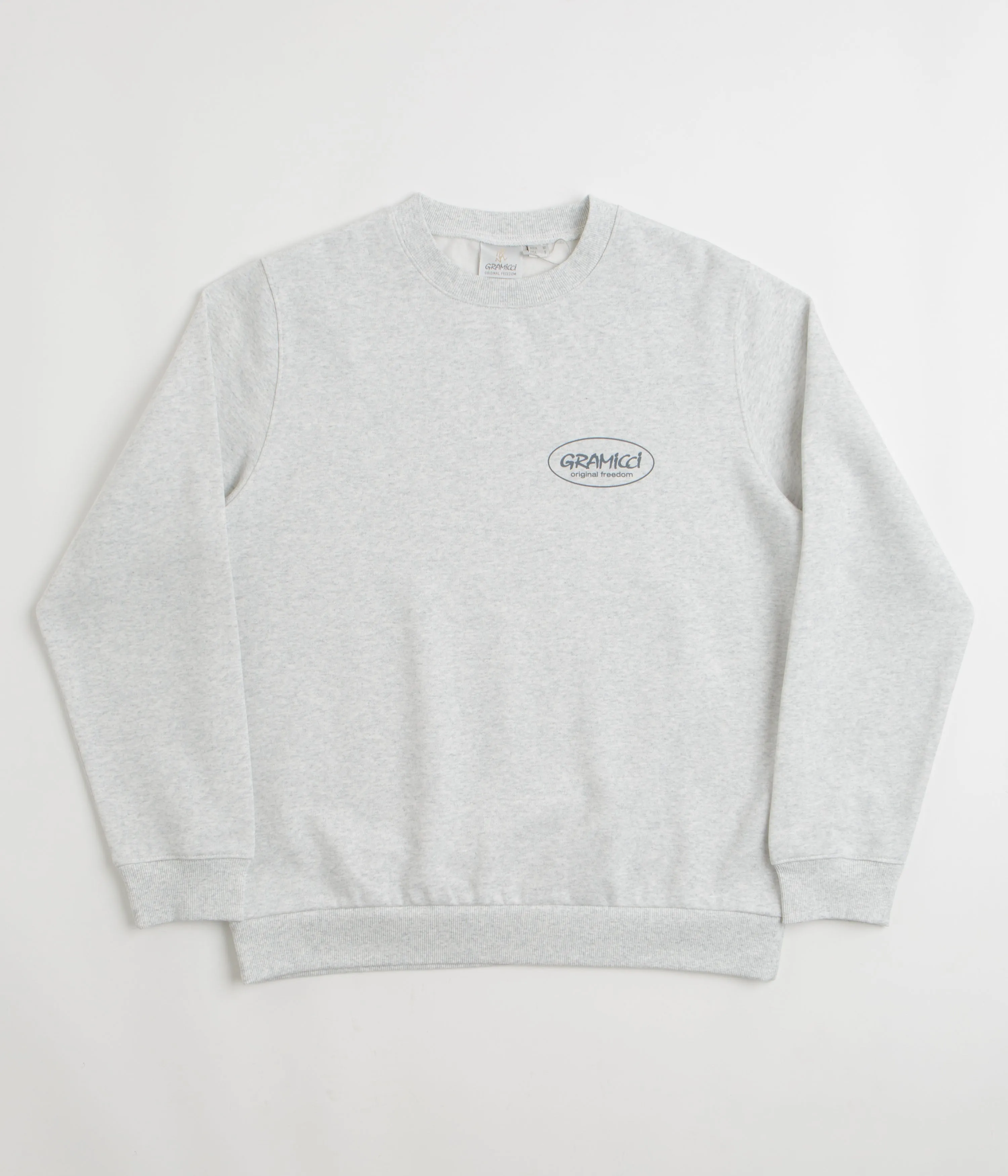 Tailored Fit Layered Look Gramicci Original Freedom Crewneck Sweatshirt - Heather Ash