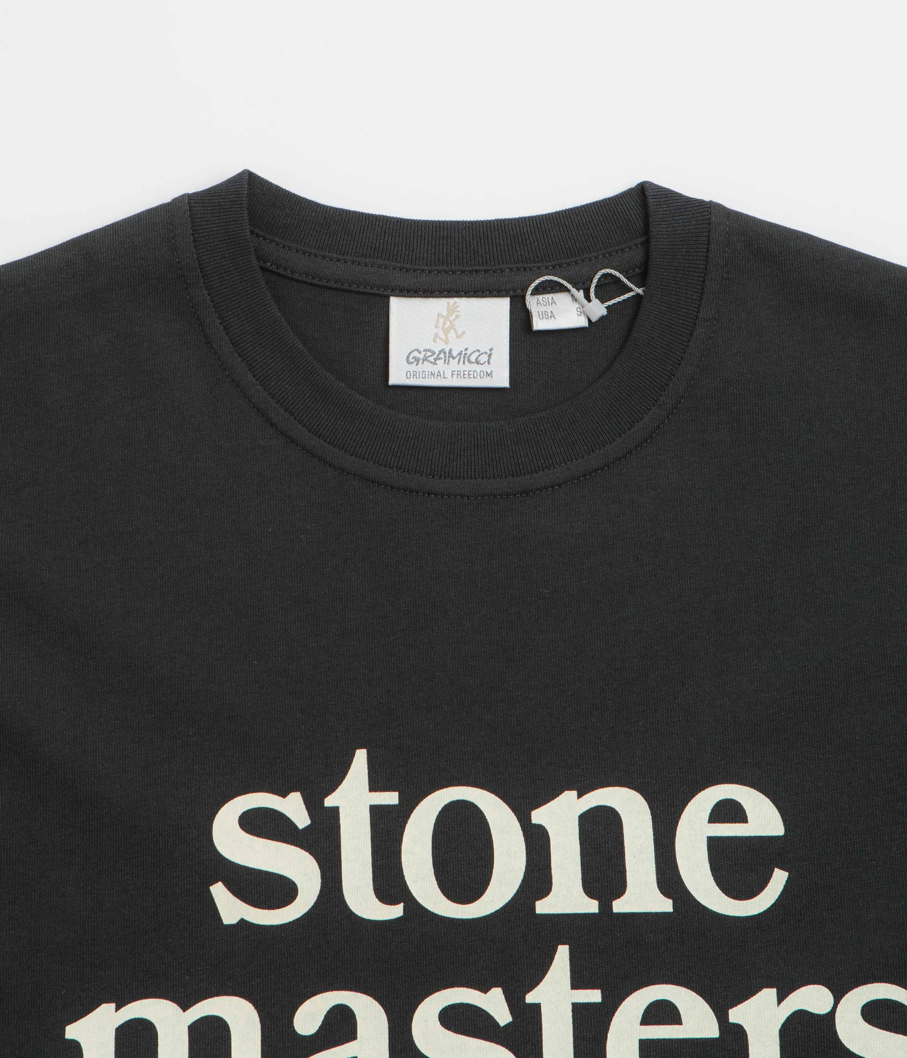 Iron safe Cuffed Sleeves Gramicci Stonemasters T-Shirt - Vintage Black