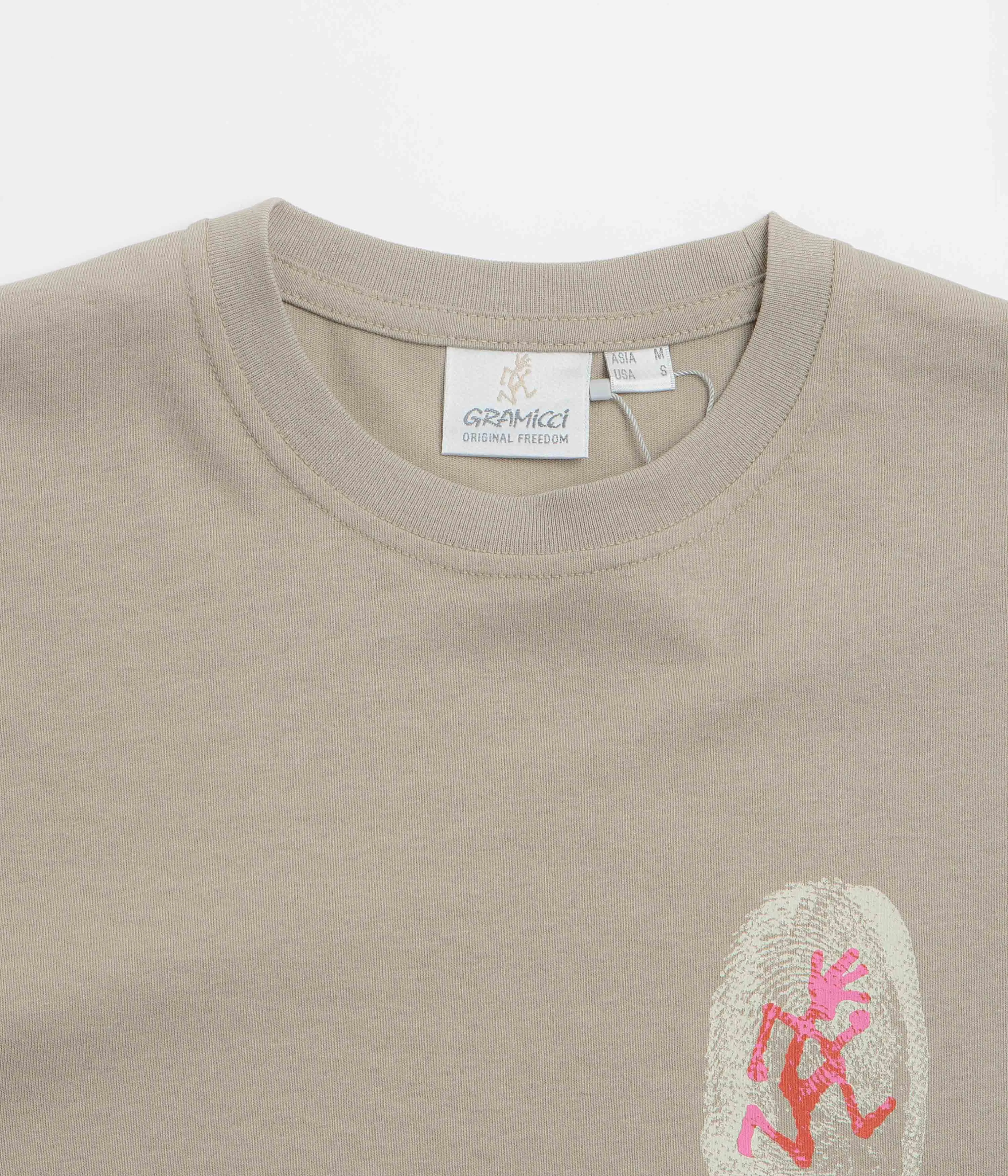 Gramicci Thumbprint T-Shirt - Khaki poolside outfit Yoga Outfit