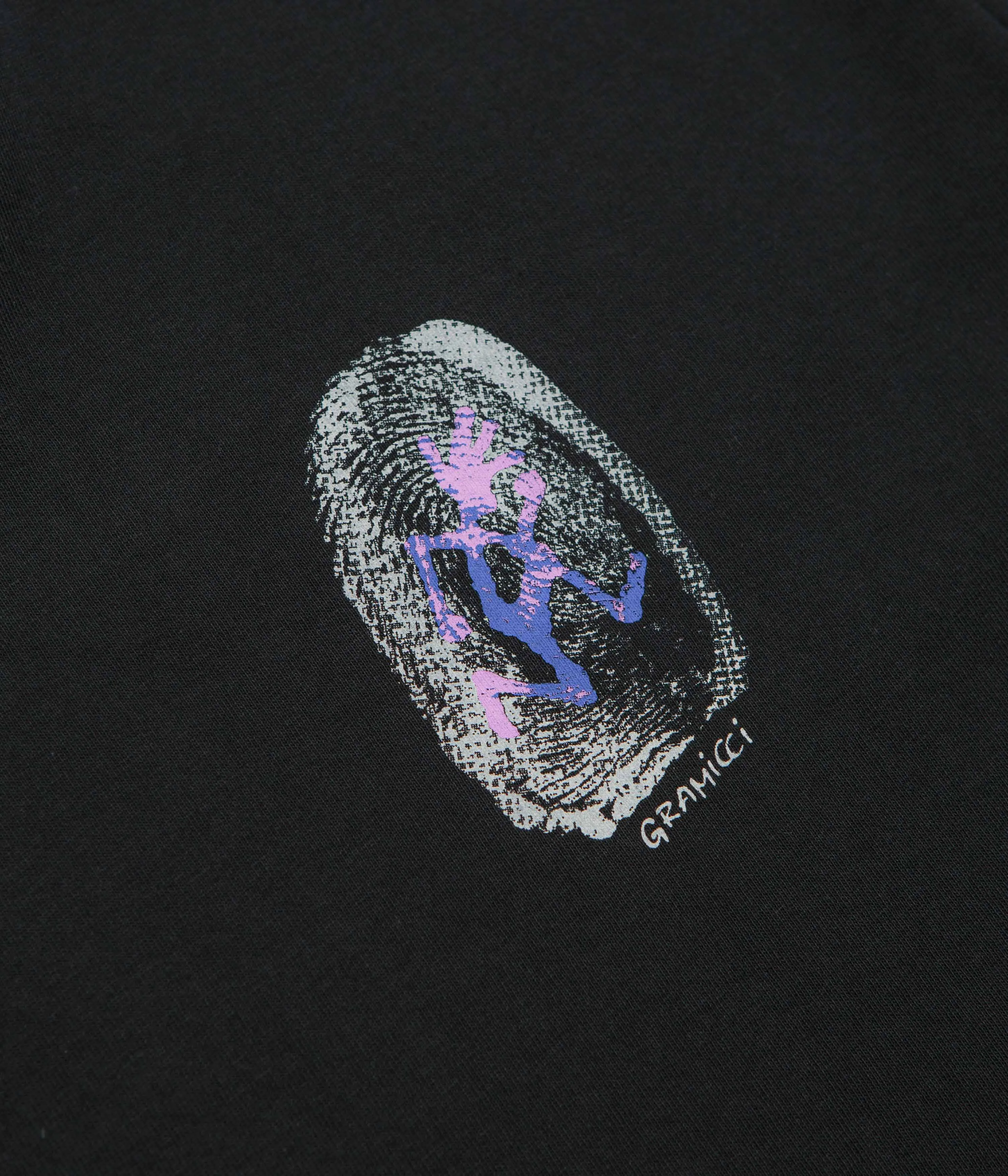 Gramicci Thumbprint T-Shirt - Vintage Black Summer Wear Trendy Silhouette