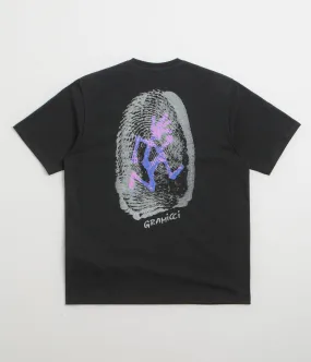 Stretchable Side Vents Gramicci Thumbprint T-Shirt - Vintage Black