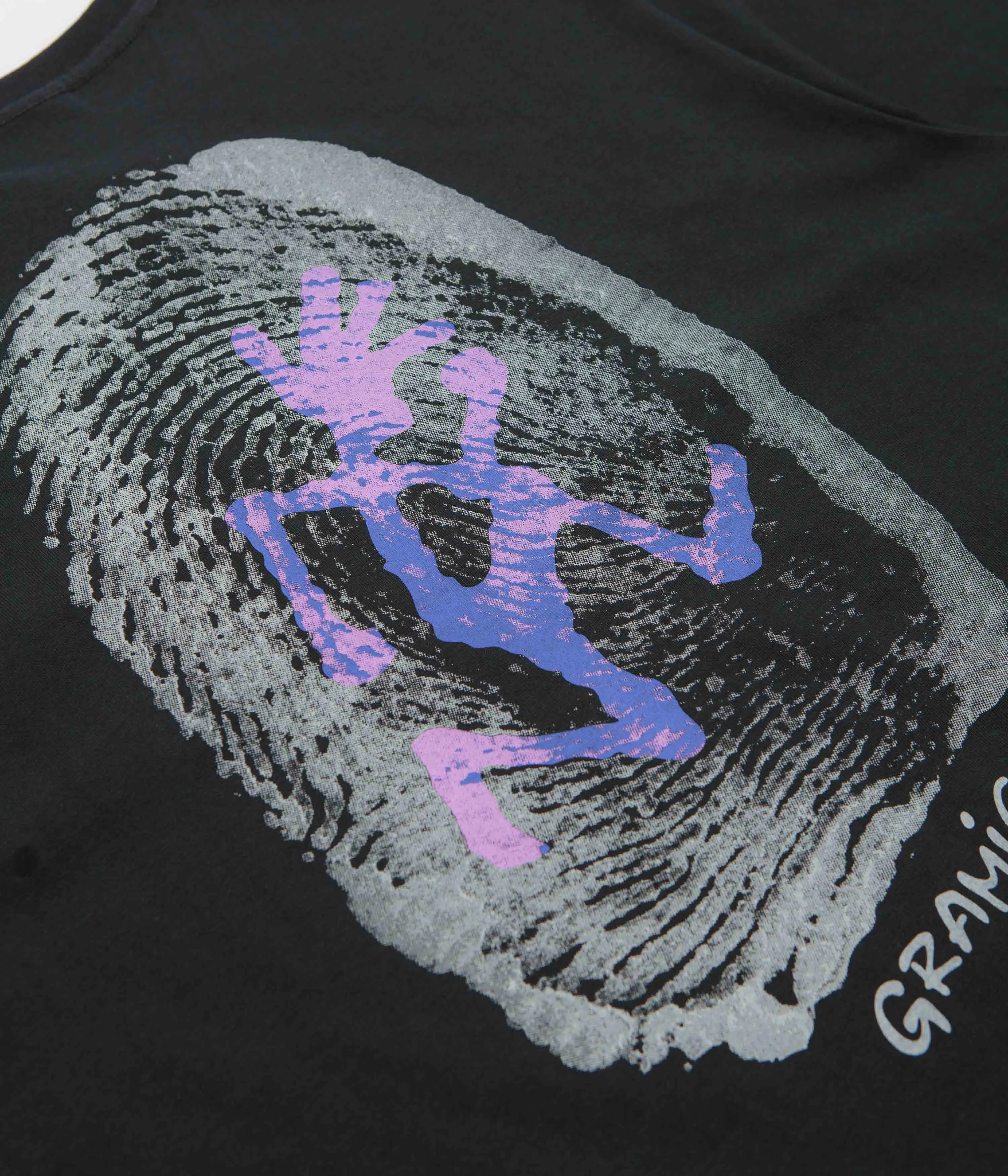 Gramicci Thumbprint T-Shirt - Vintage Black Mid-waisted Size large