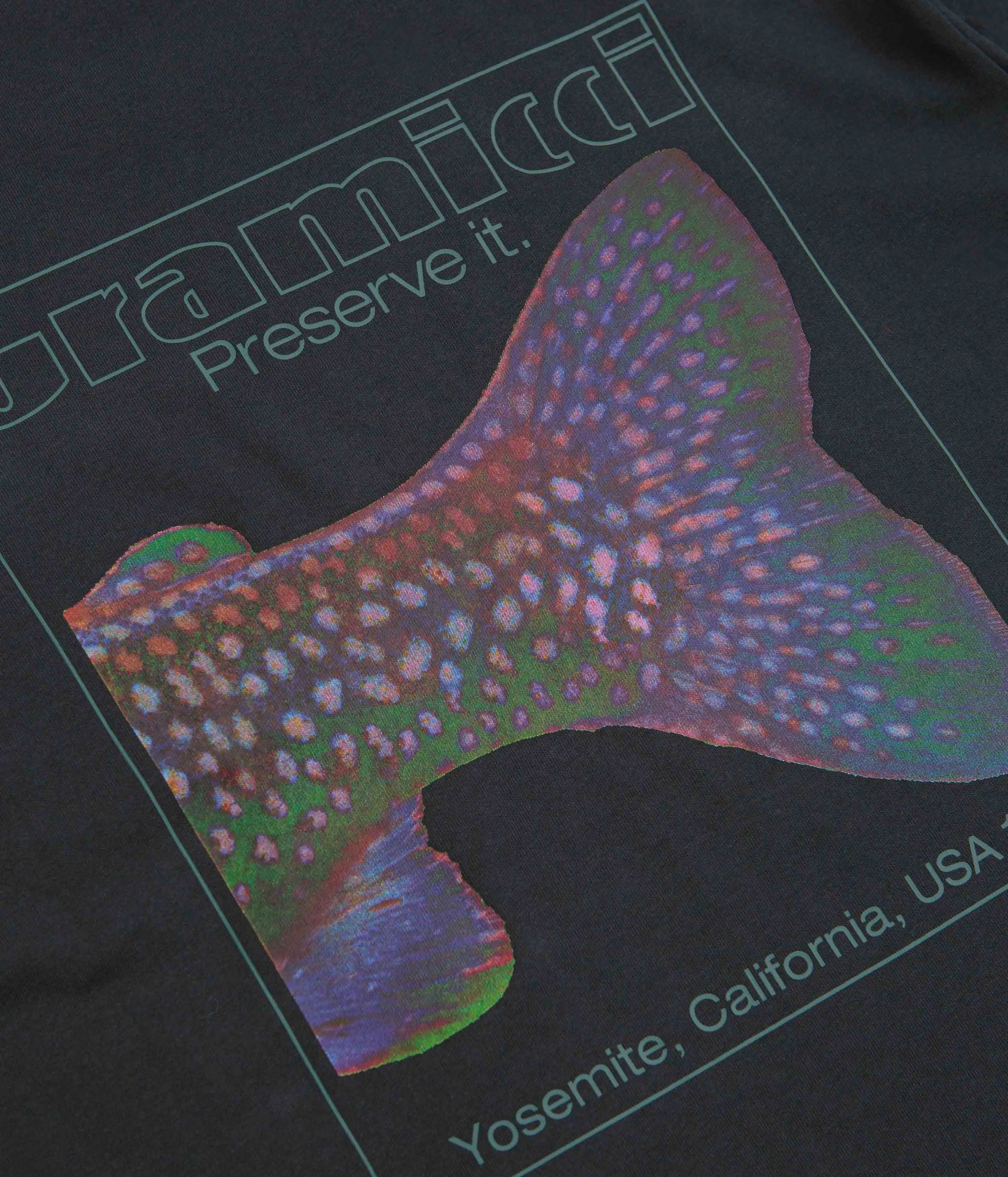 Gramicci Trouttail T-Shirt - Vintage Black collars Functional details