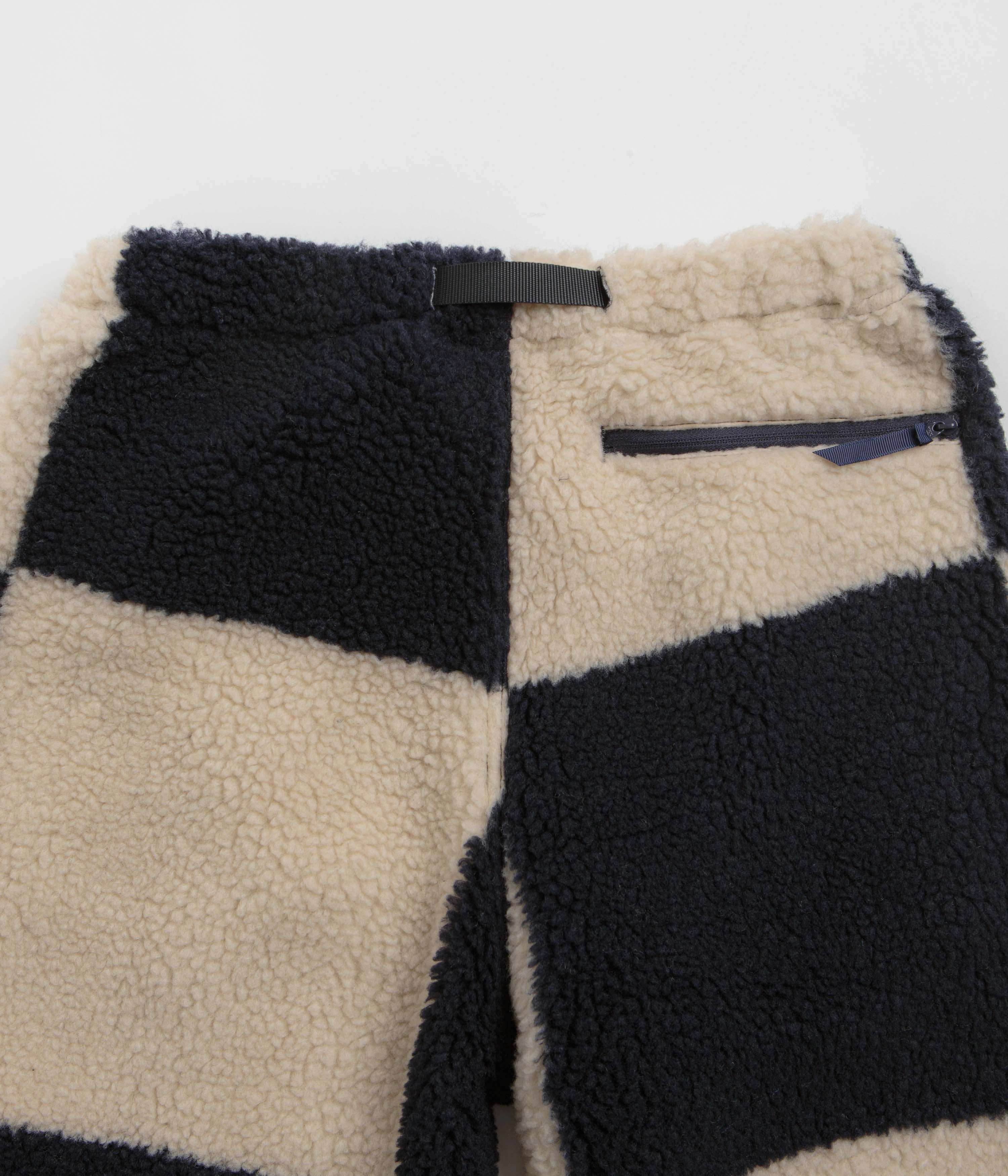 Gramicci Checkered Sherpa Pants - Natural / Navy Check Weekend Wear Slip Resistant