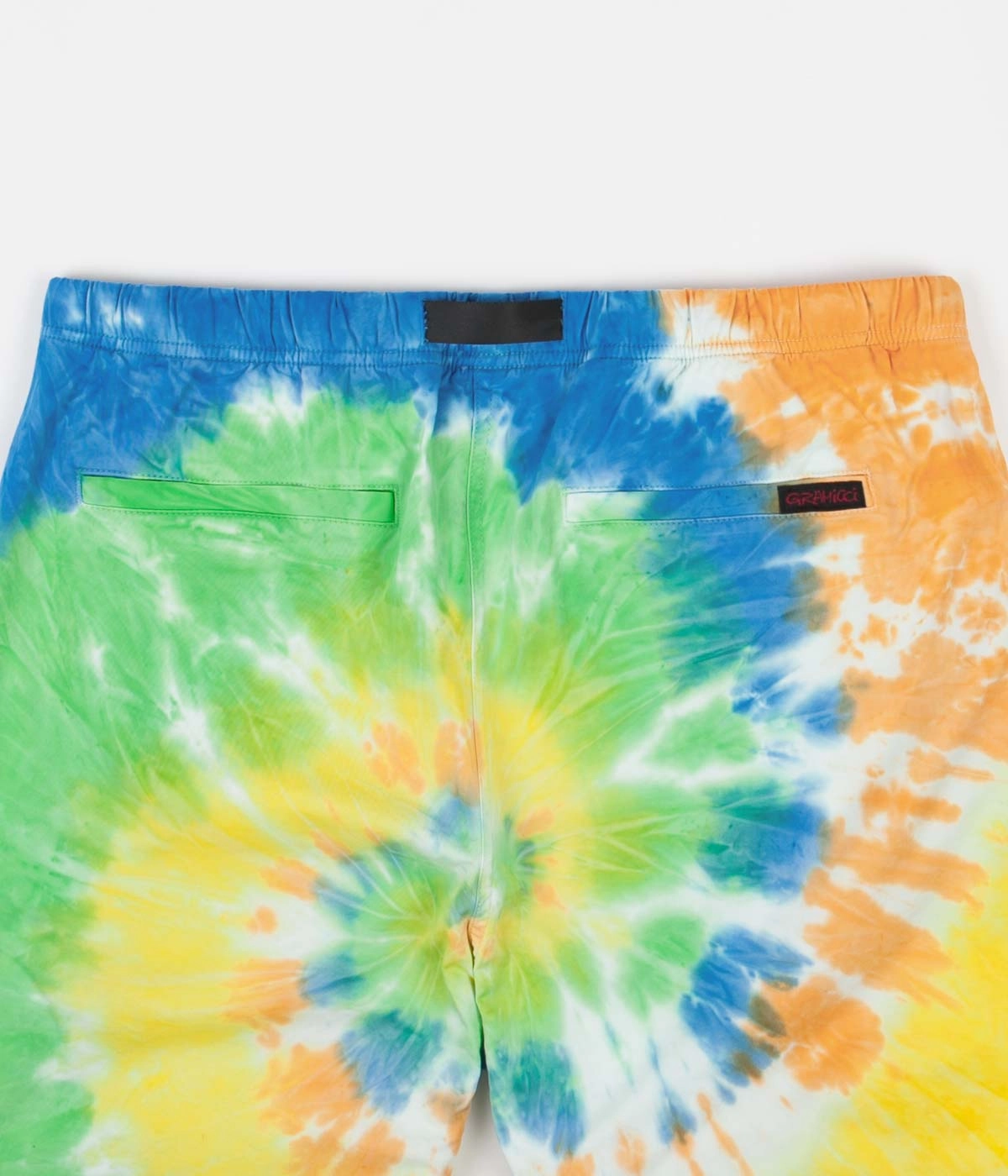High Waist Gramicci Tie Dye G-Shorts - Orange Spiral