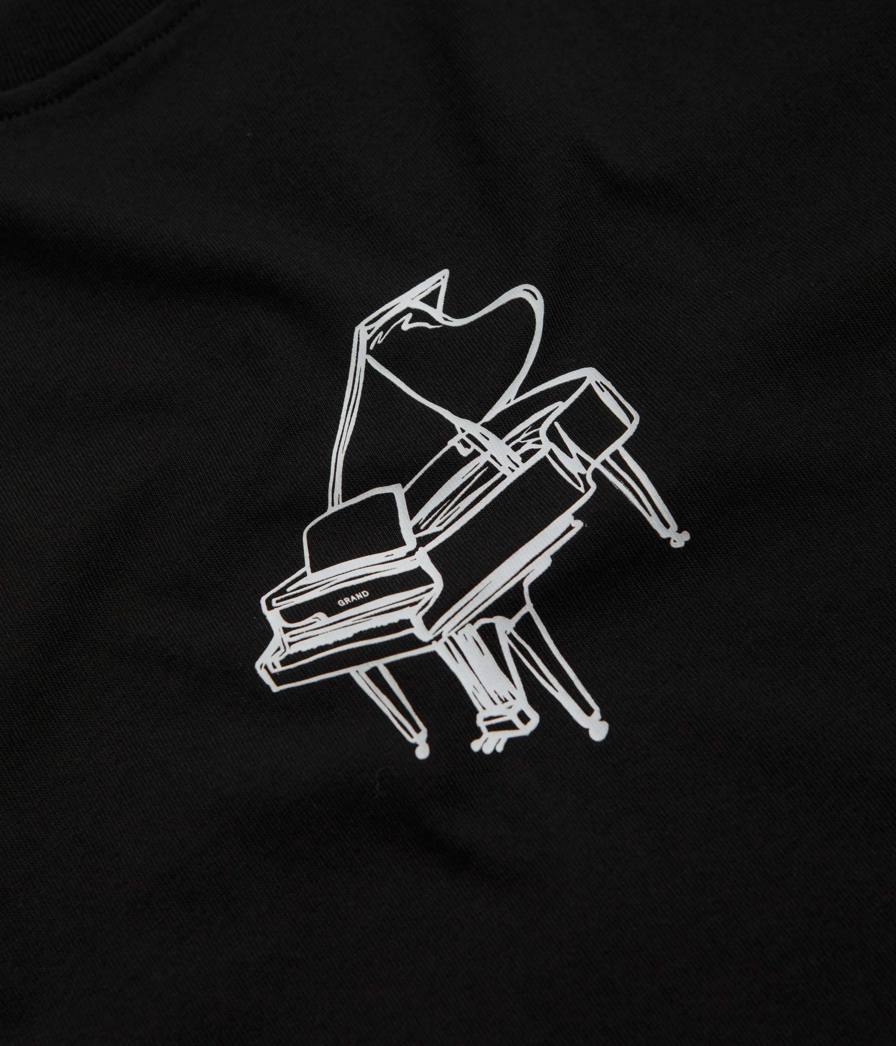 Grand Collection Grand Piano T-Shirt - Black Seamless construction