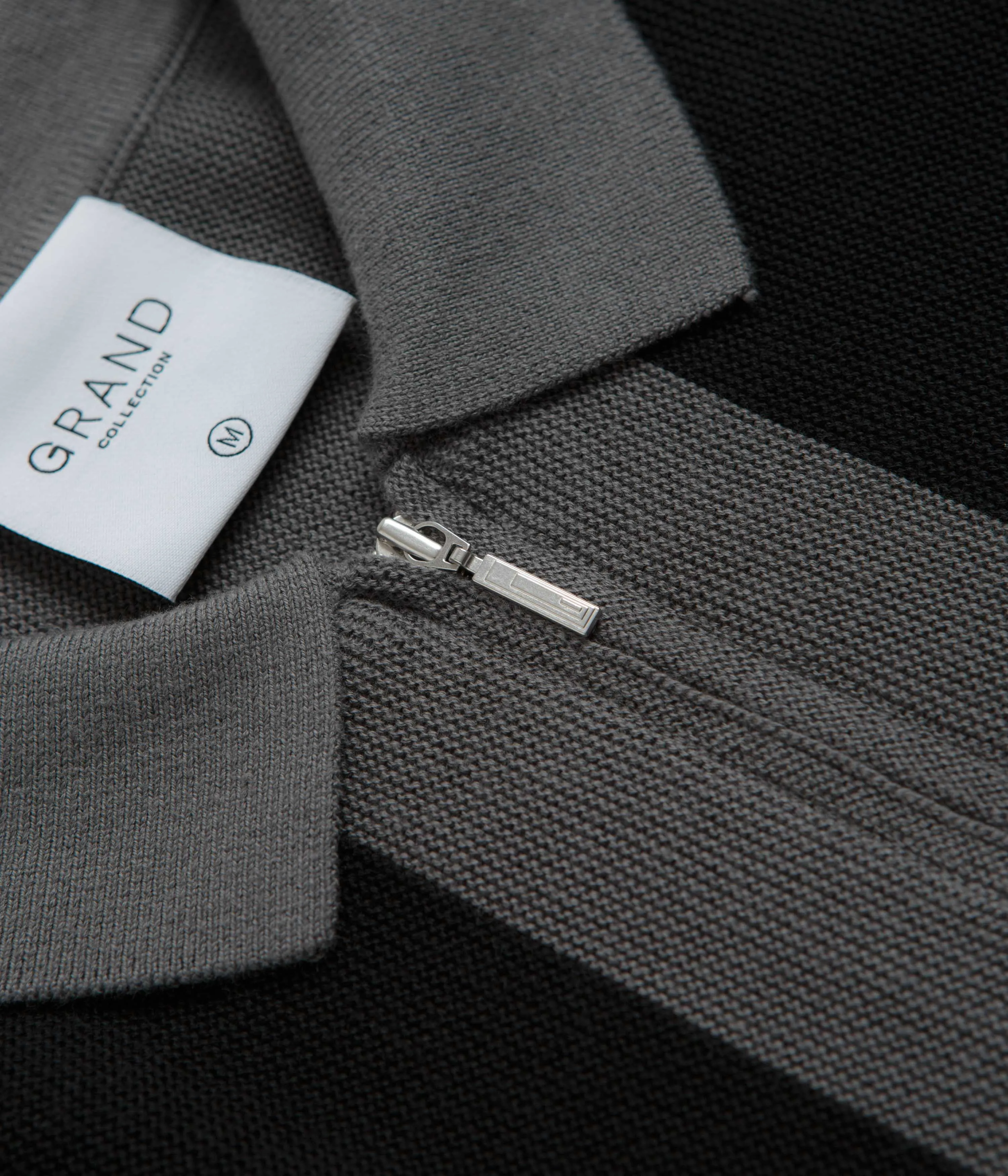 Grand Collection Knit 1/4 Zip Sweatshirt - Grey / Black product review