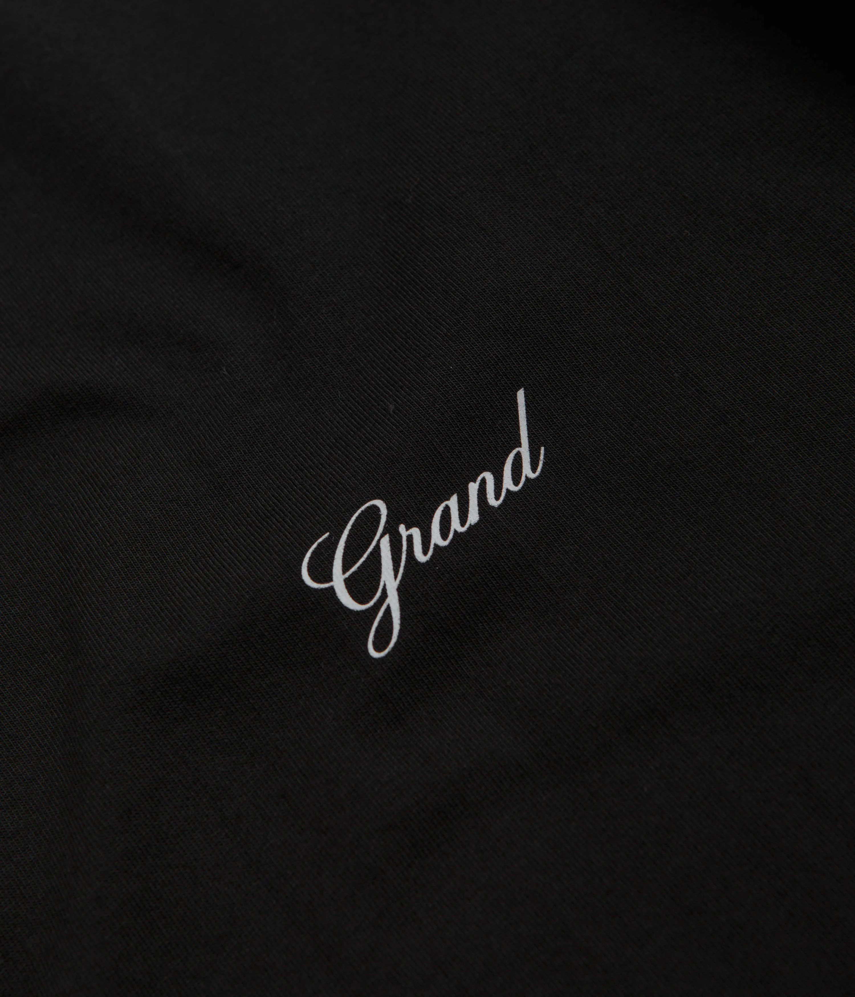 Grand Collection Script T-Shirt - Black / Black simple accessories Male fit