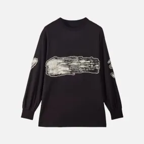 GRAPHIC LOGO L/S TEE - BLACK Smooth Yarn