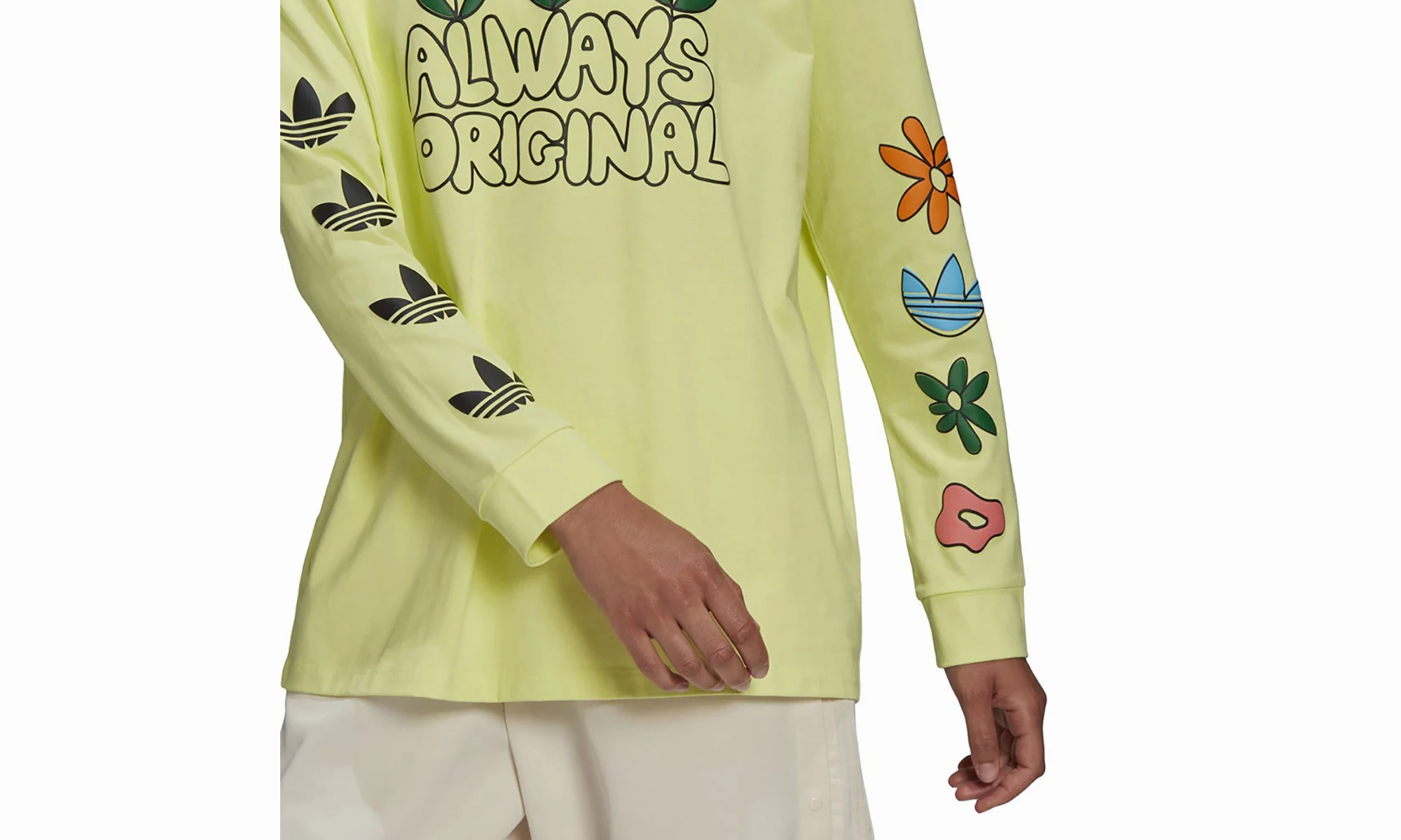 Graphic Long-Sleeve Tee "Pulse Yellow" FlexibleCollar