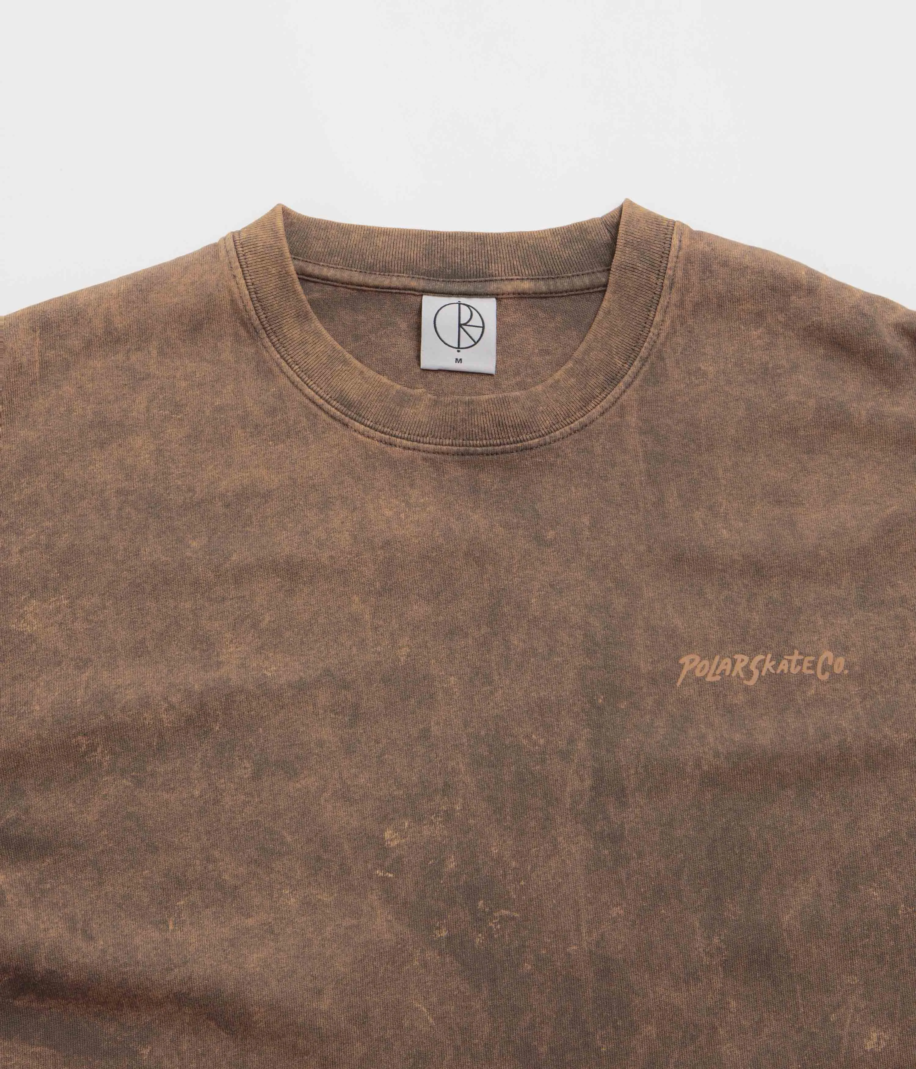 Casual Polar Surf Logo Acid T-Shirt - Brown