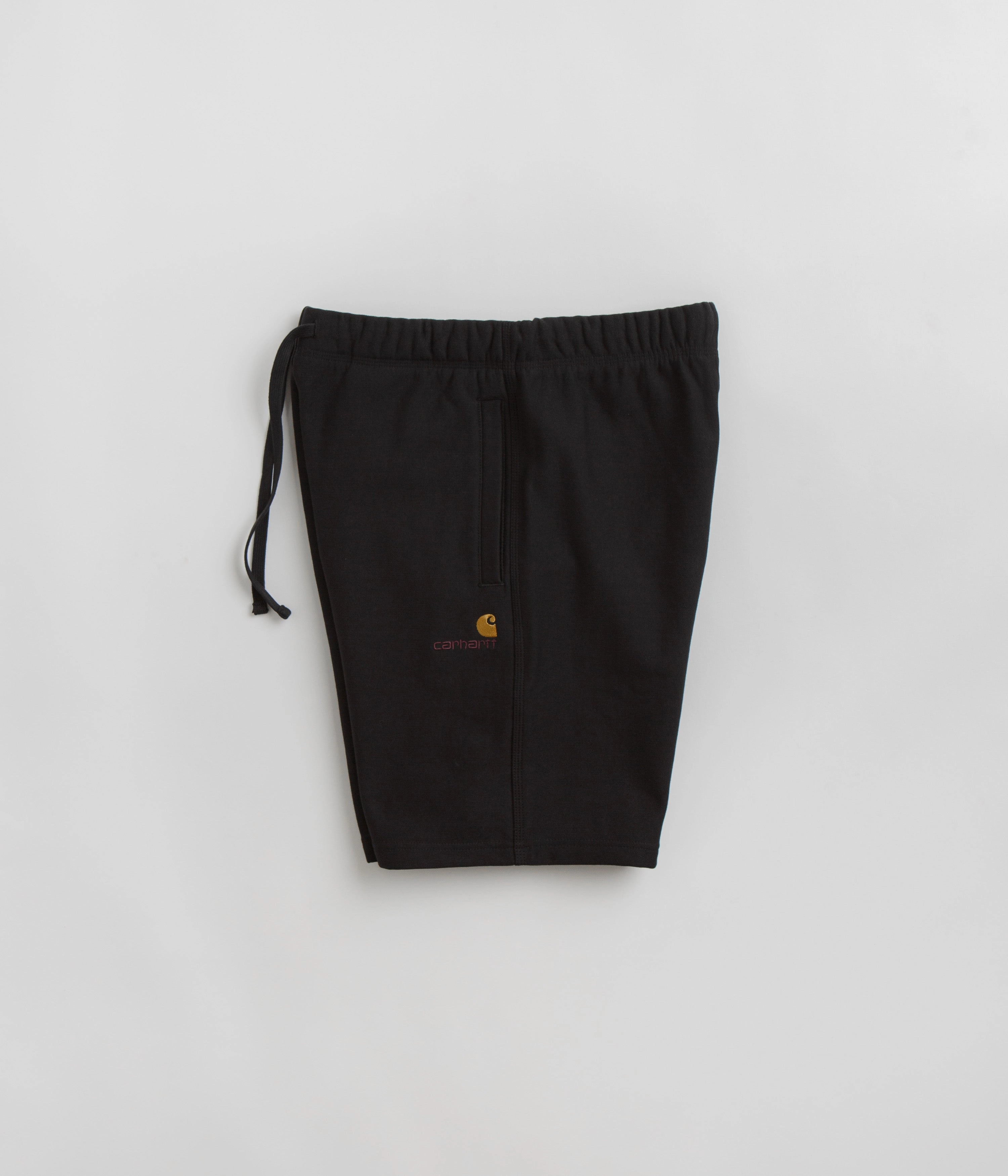 Carhartt American Script Sweat Shorts - Black Anti Odor Smart Casual