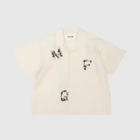 Streamlined Design GREETINGS S/S SHIRT "CLOVER EMBROIDERY"
