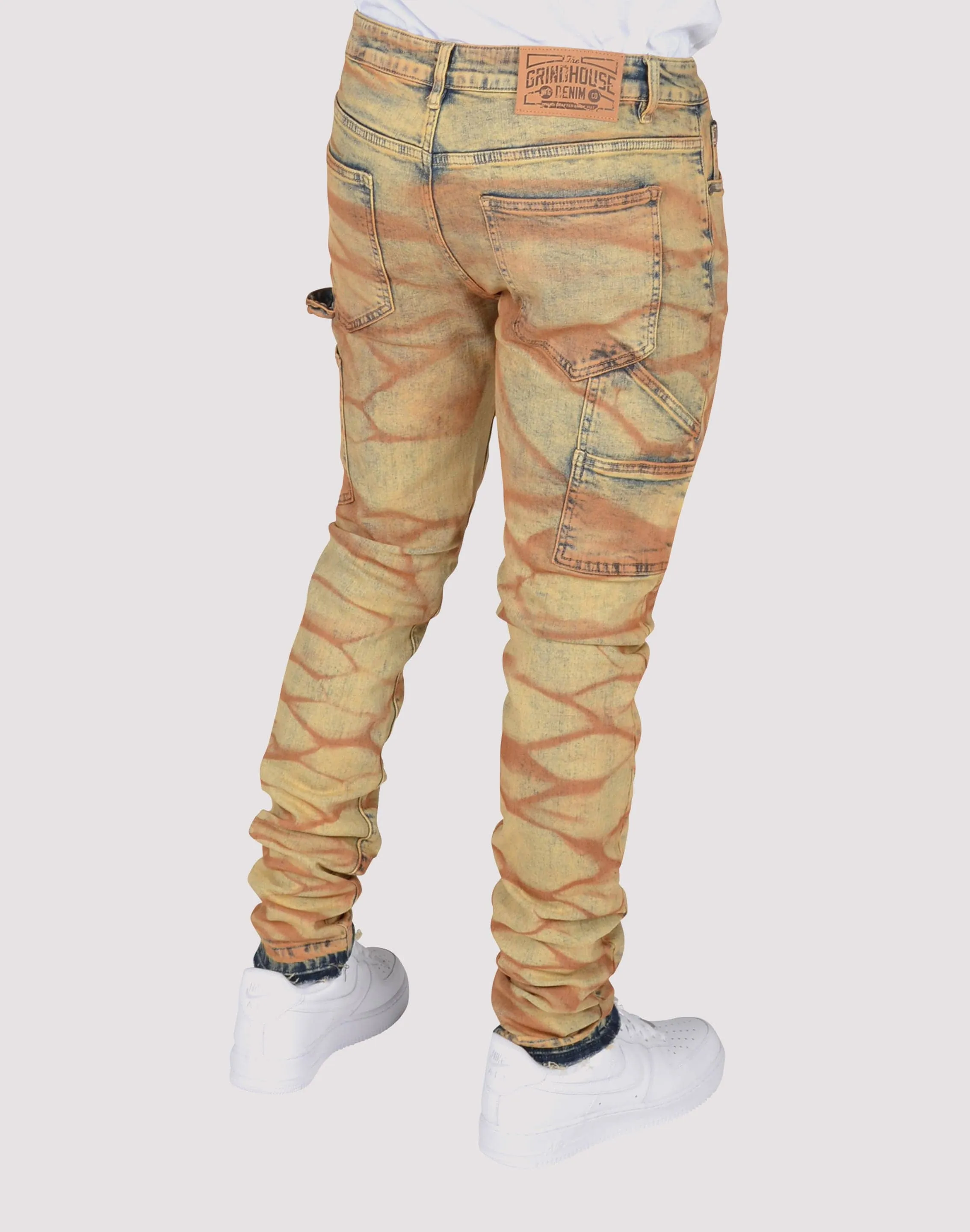 NonSlipTrim FourWay Stretch Grindhouse Acid Washed Slim Fit Denim Jeans