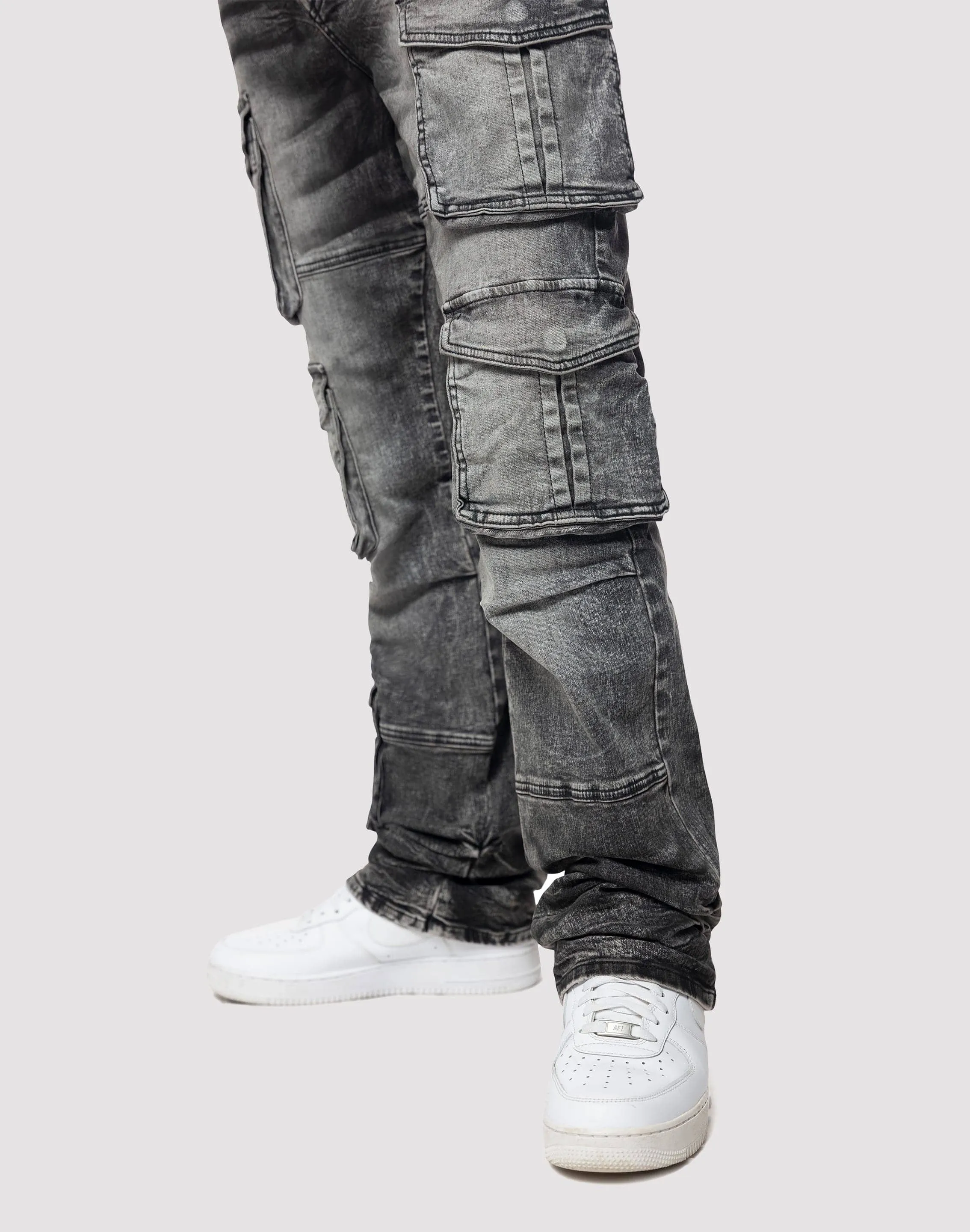 Camera Glow Grindhouse Cargo Straight Fit Tombstone Jeans