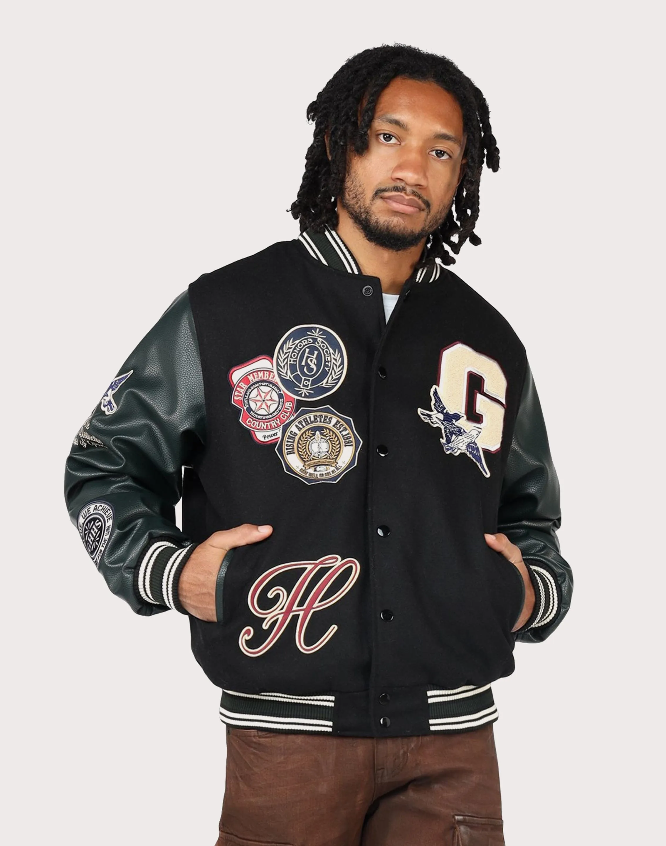 Grindhouse Club House Varsity Jacket AntiSnagTechnology AntiBacterialTextile