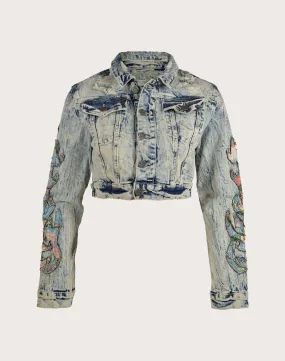 Warm Fit UniversalFit Grindhouse Denim Flame Jacket