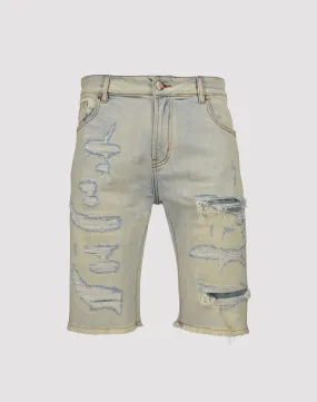 Grindhouse Extreme Rip Denim Shorts StretchableFabric