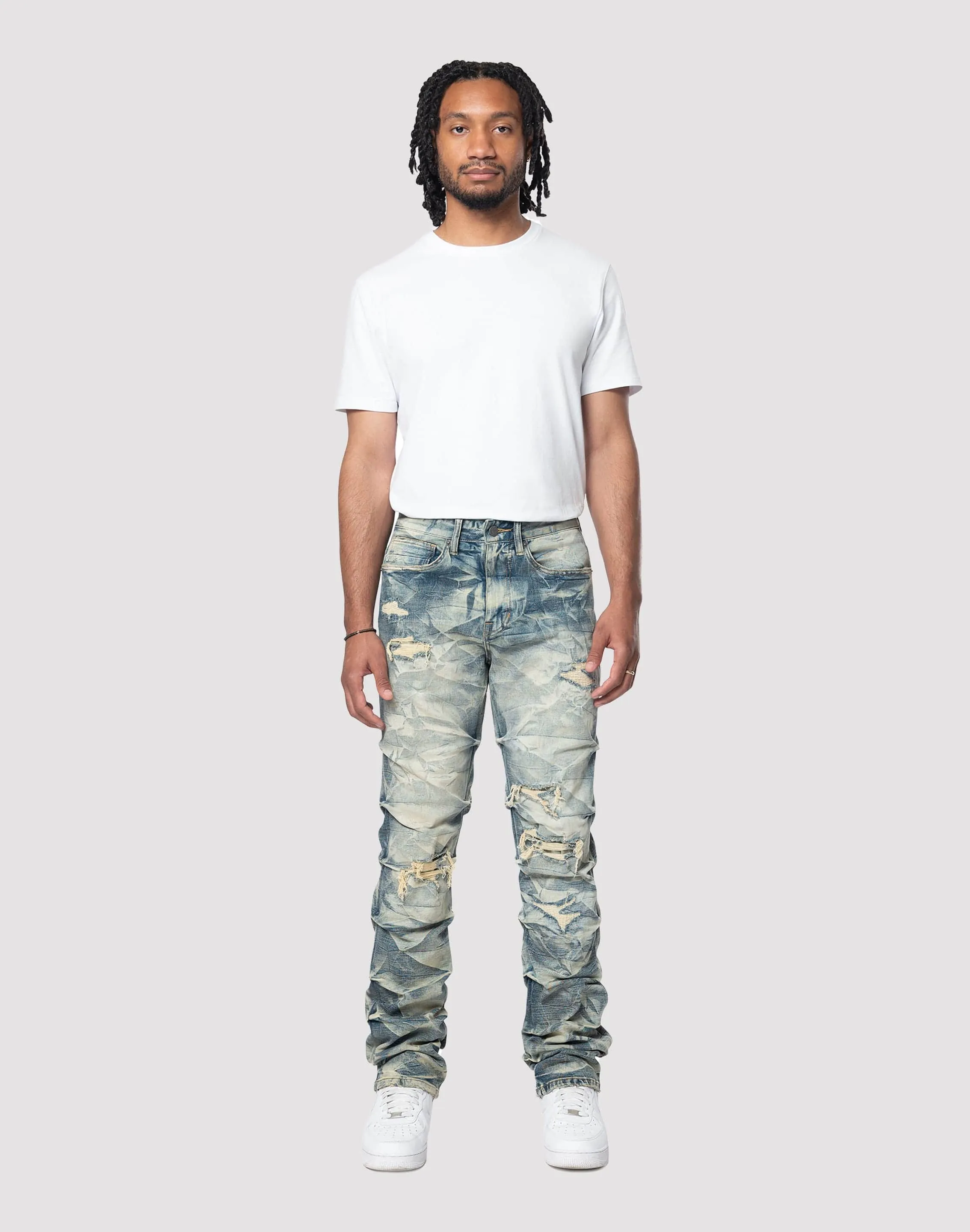 Grindhouse Lightning Effect Toasted Denim Jean Wool Fit