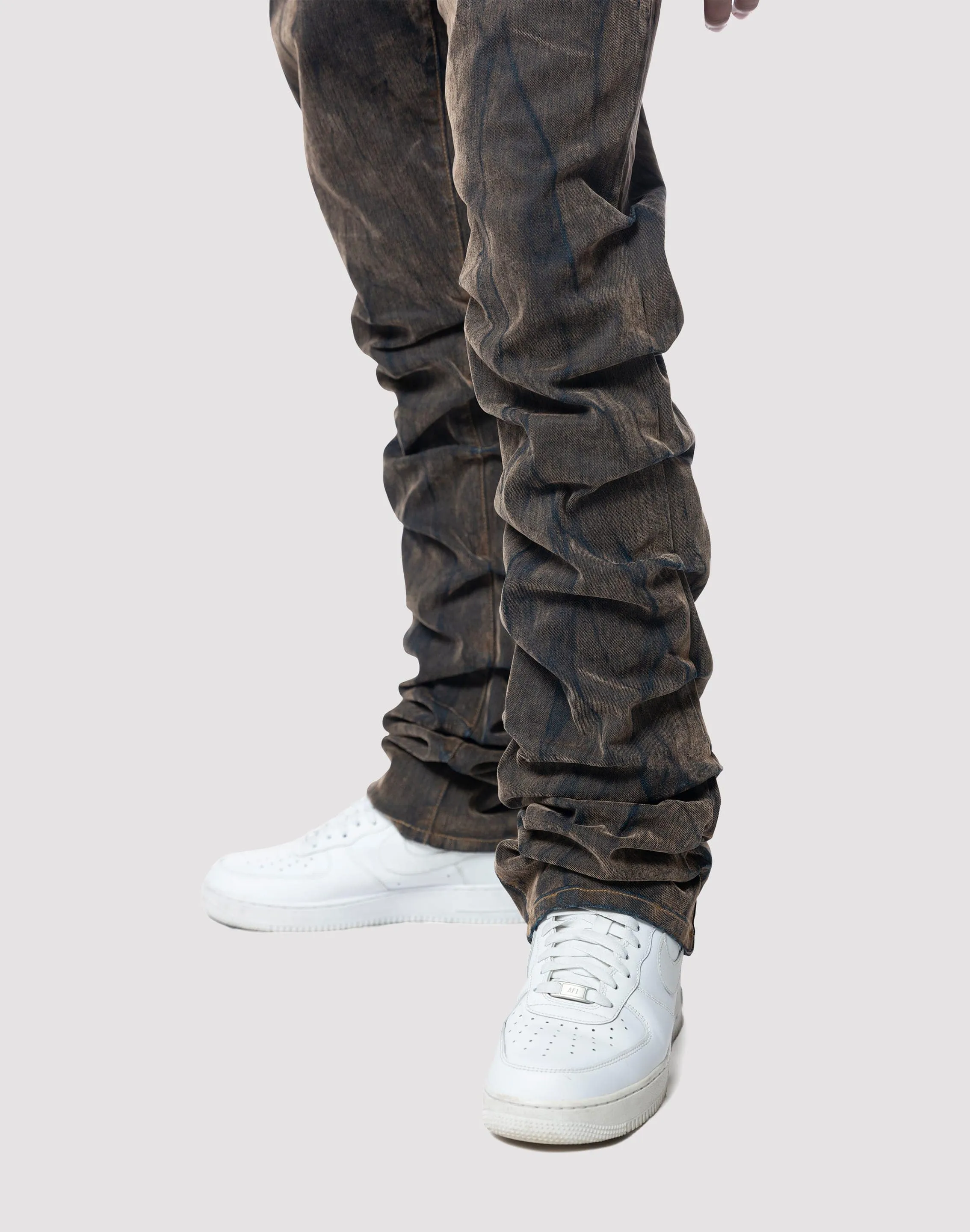 Vision Fit Grindhouse Merino Flocked Rust Jeans