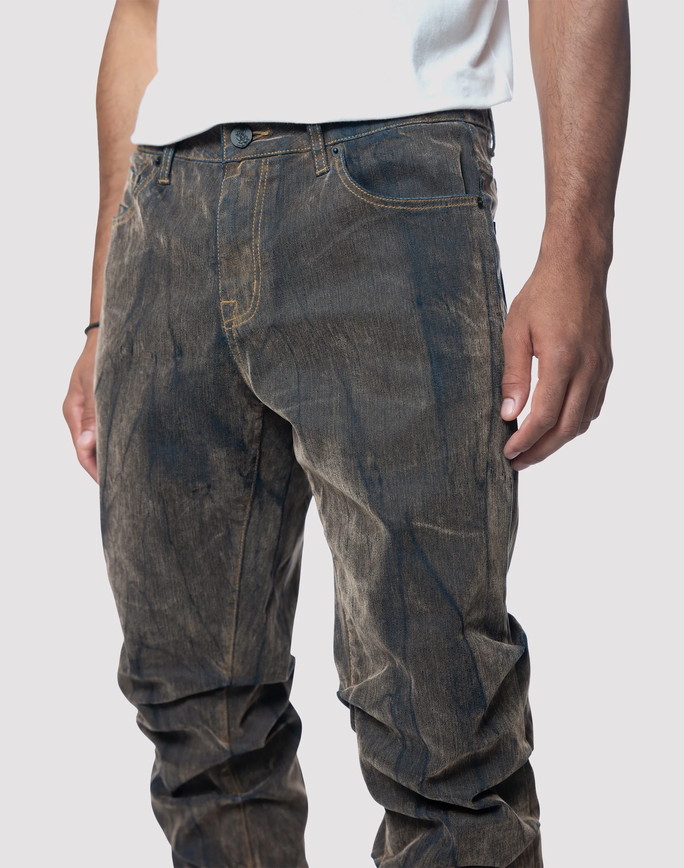 Grindhouse Merino Flocked Rust Jeans Glass Fit
