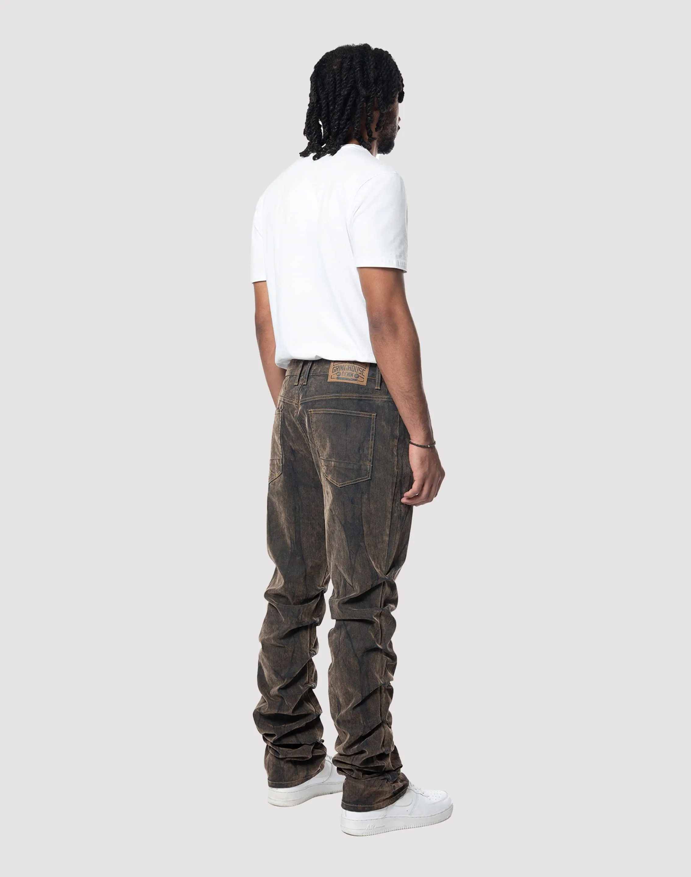 Athleisure Cool Grindhouse Merino Flocked Rust Jeans