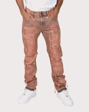 DoubleStitchedEdges Grindhouse Overspray Rips with Strings Pants
