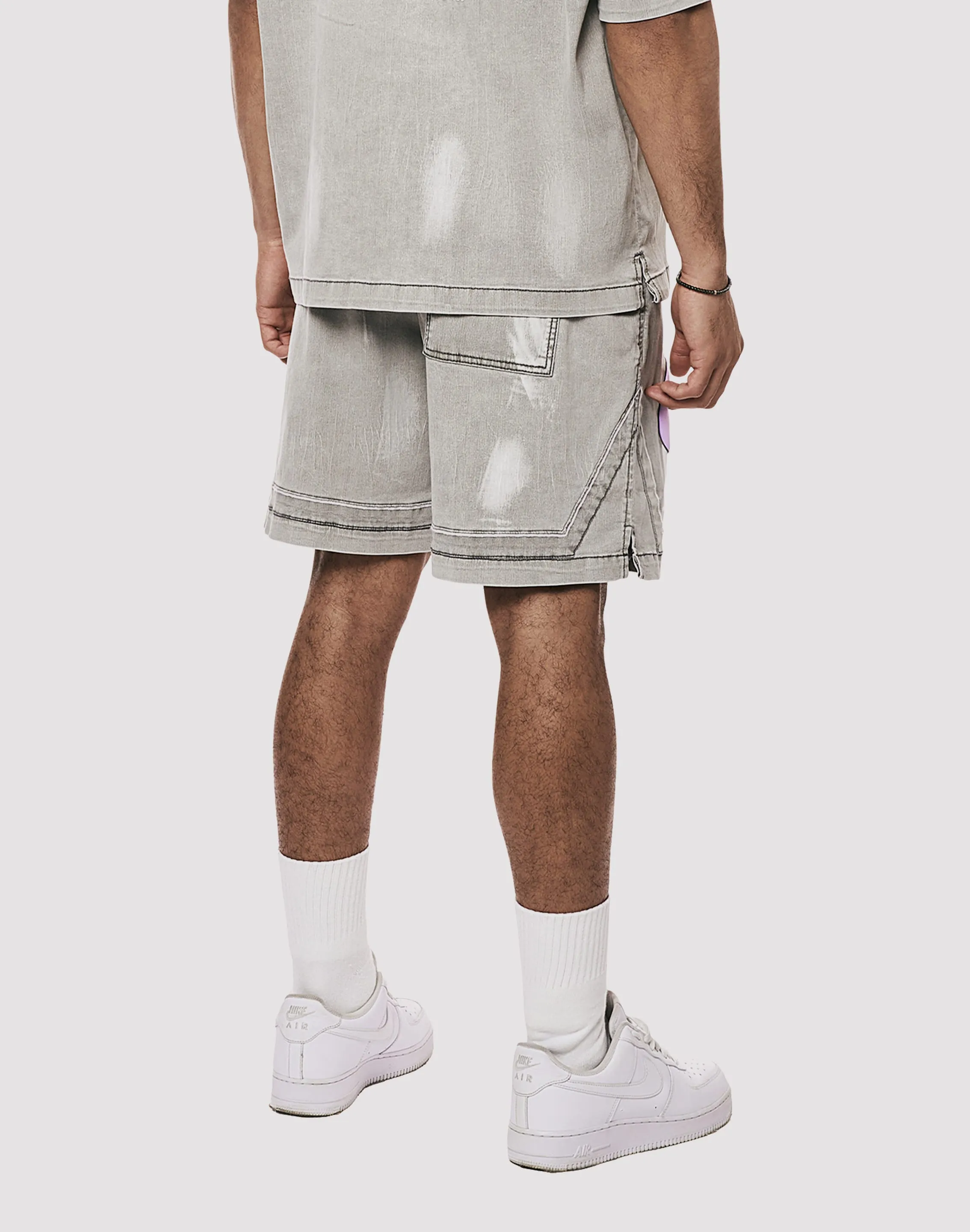Walk Mood Grindhouse Puff Print Shorts